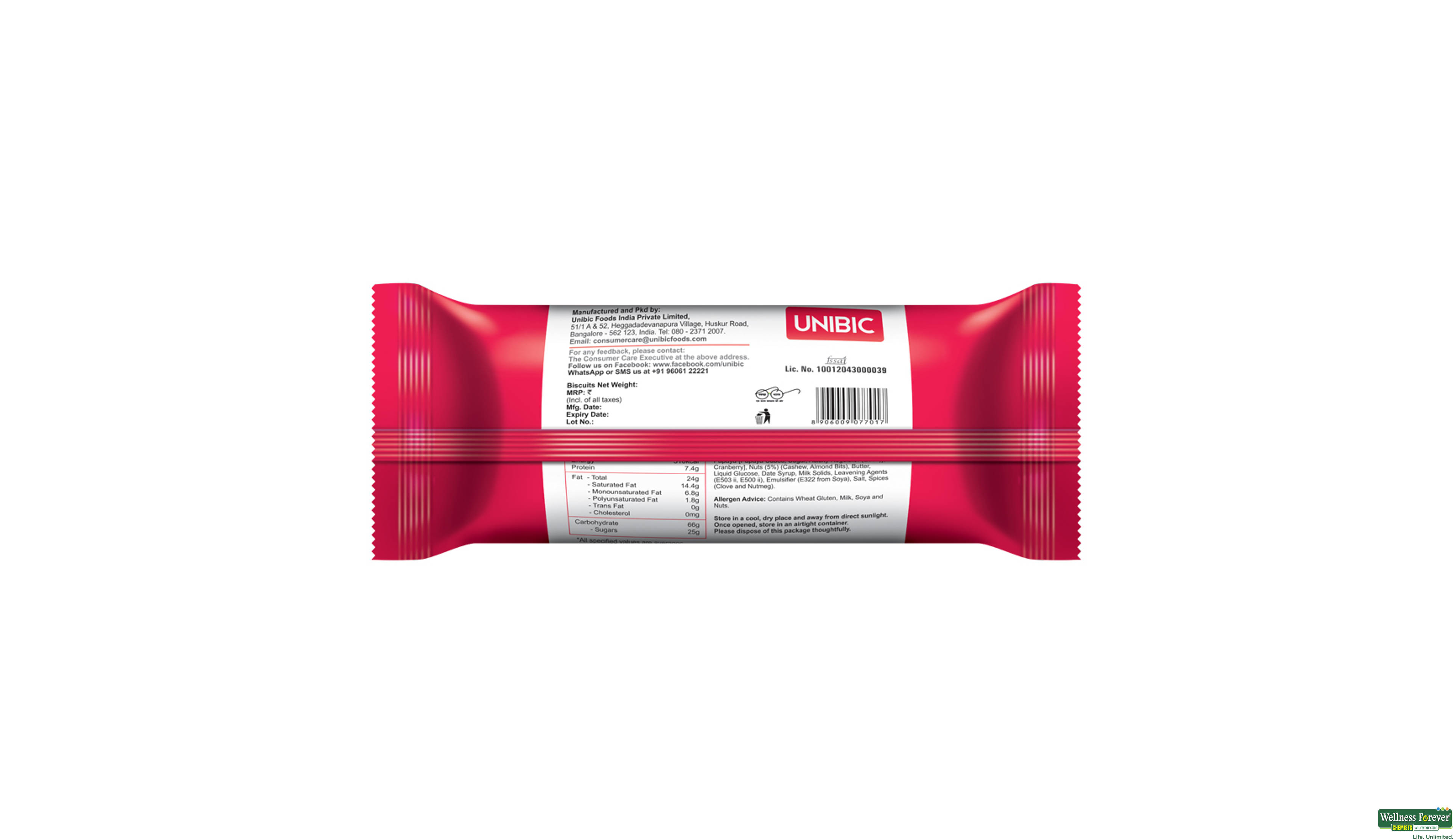 UNIBIC COOKIES FRUIT/NUT 67.5GM- 2, 67.5GM, null