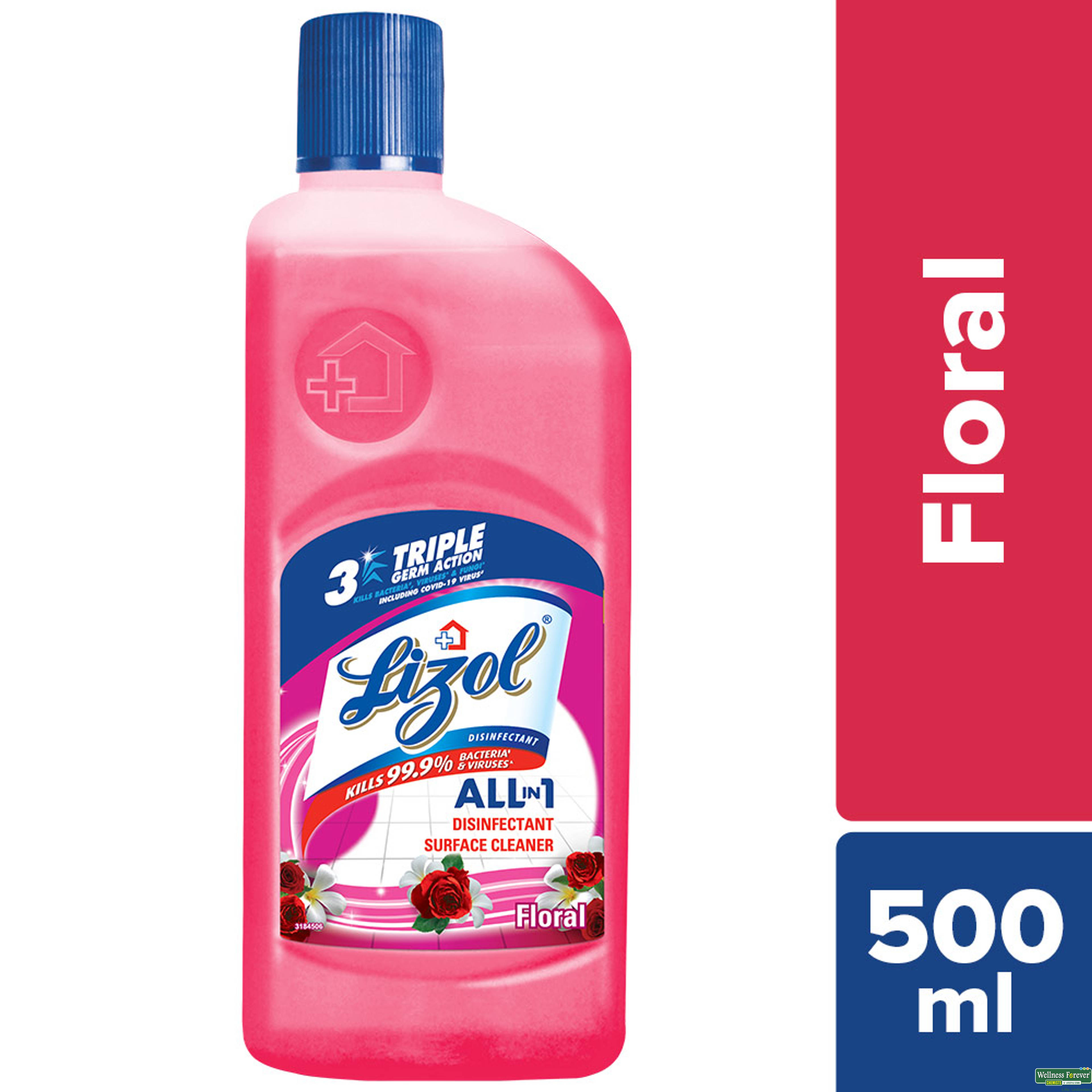 Lizol Floral Scent Disinfectant Floor Cleaner, 500 ml-image