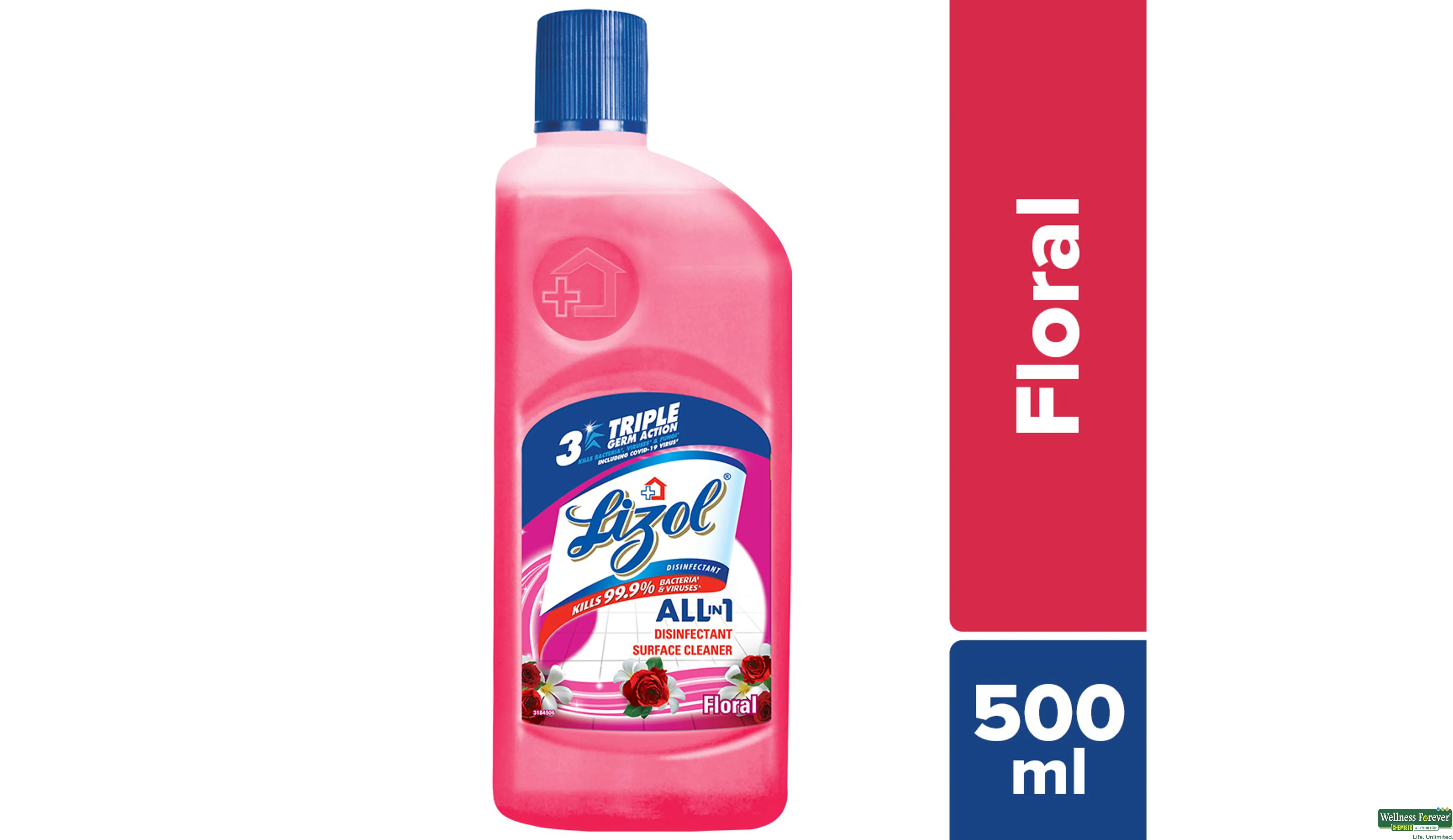 LIZOL FLR/CLNR FLORAL 500ML- 1, 500ML, 