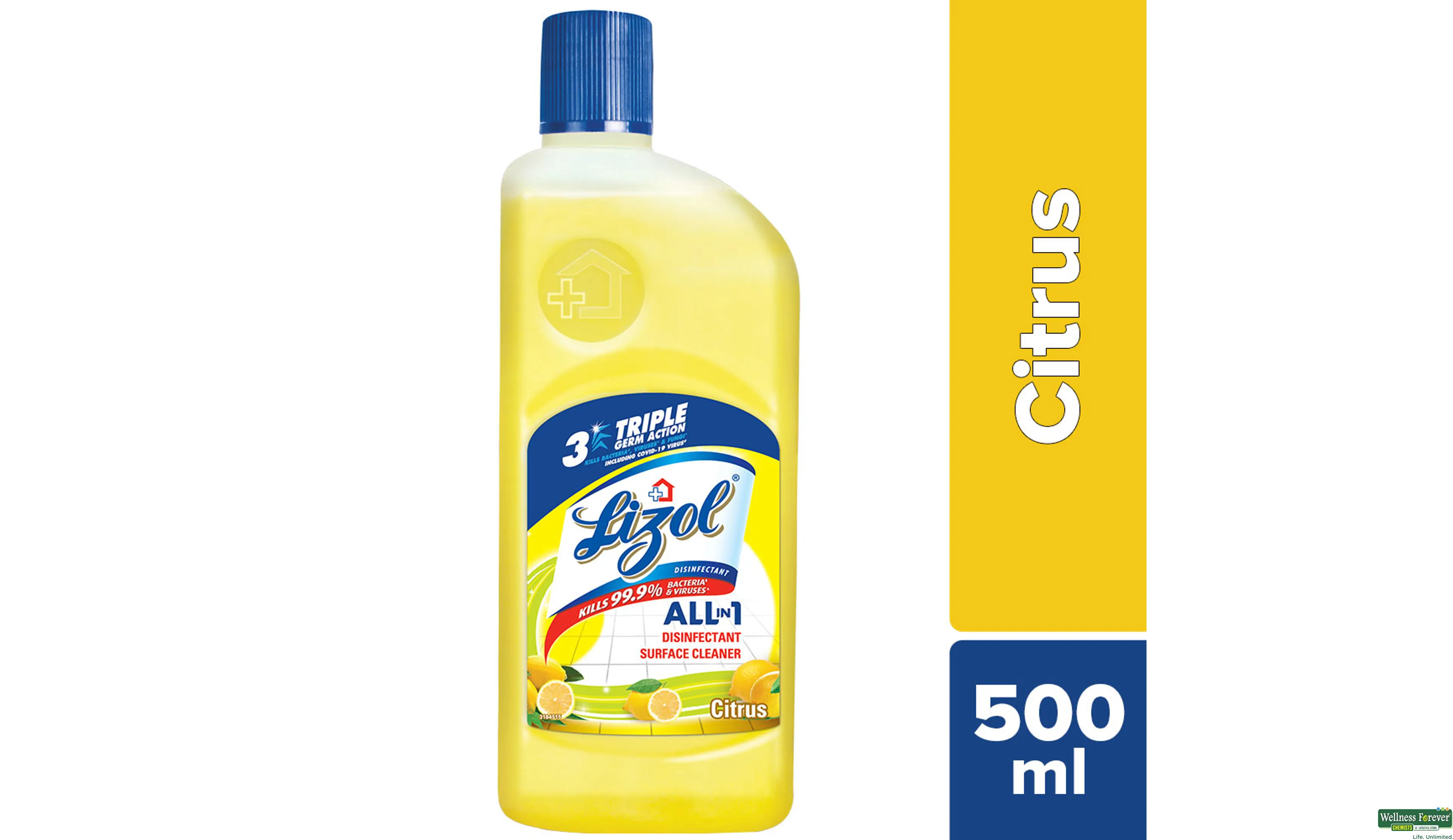 LIZOL FLR/CLNR CITRUS 500ML- 1, 500ML, 