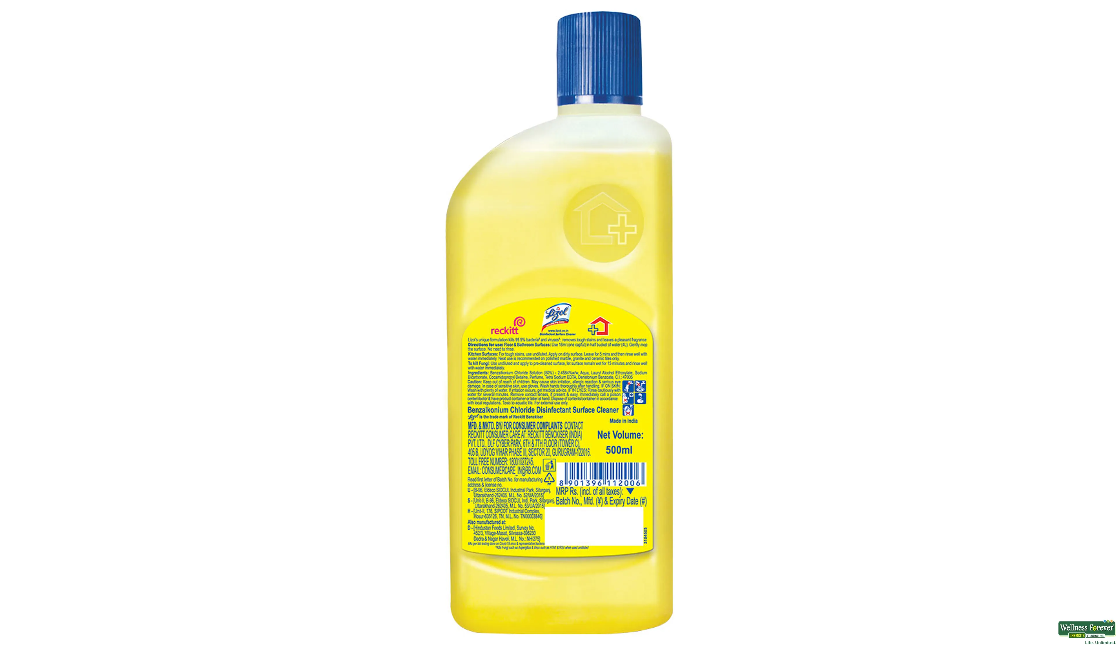 LIZOL FLR/CLNR CITRUS 500ML- 3, 500ML, 