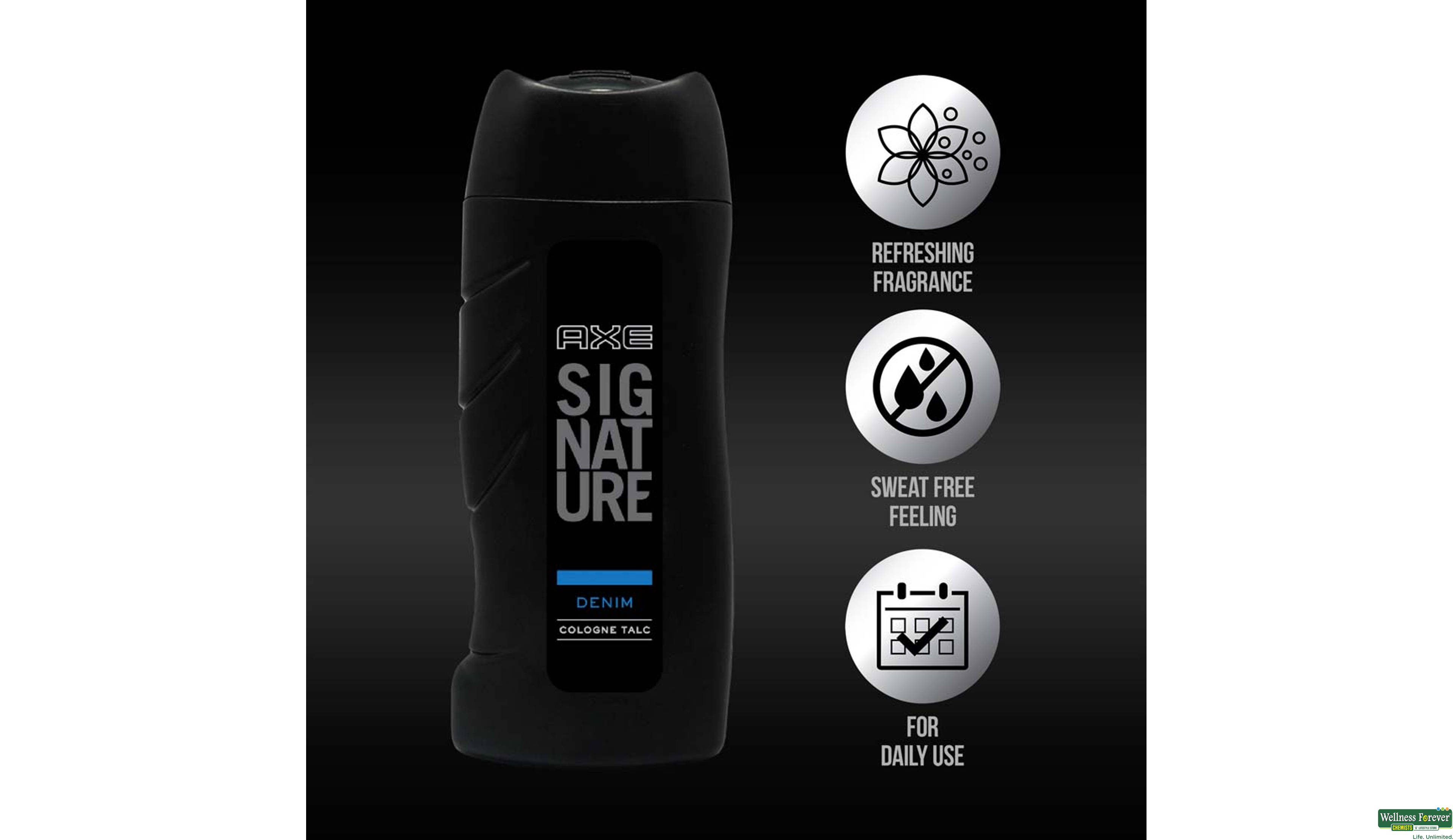 AXE TALC DENIM COLOGNE 300GM- 4, 300GM, null