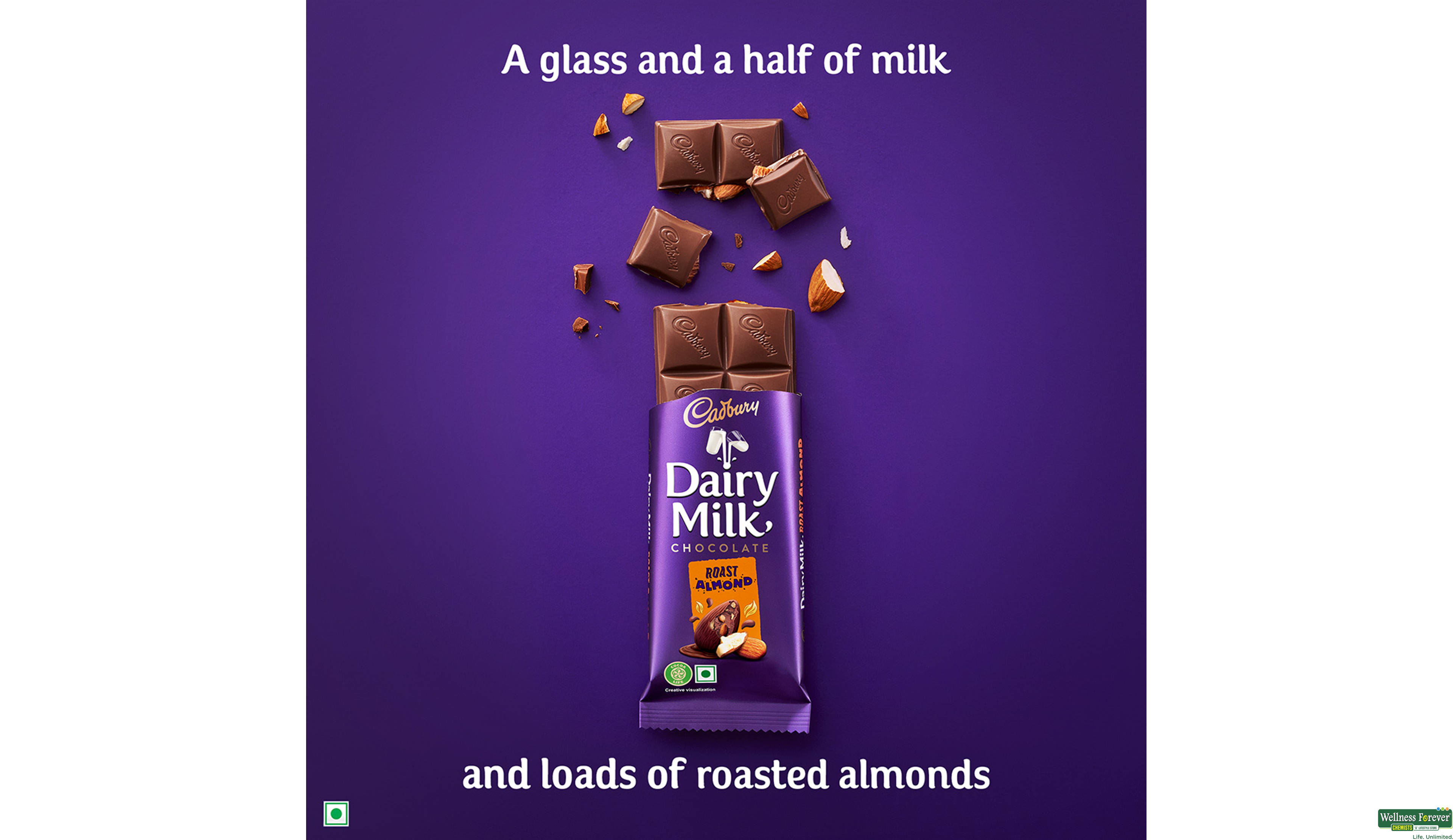 CADB CHOC ROAST ALMOND 36GM- 5, 36GM, 
