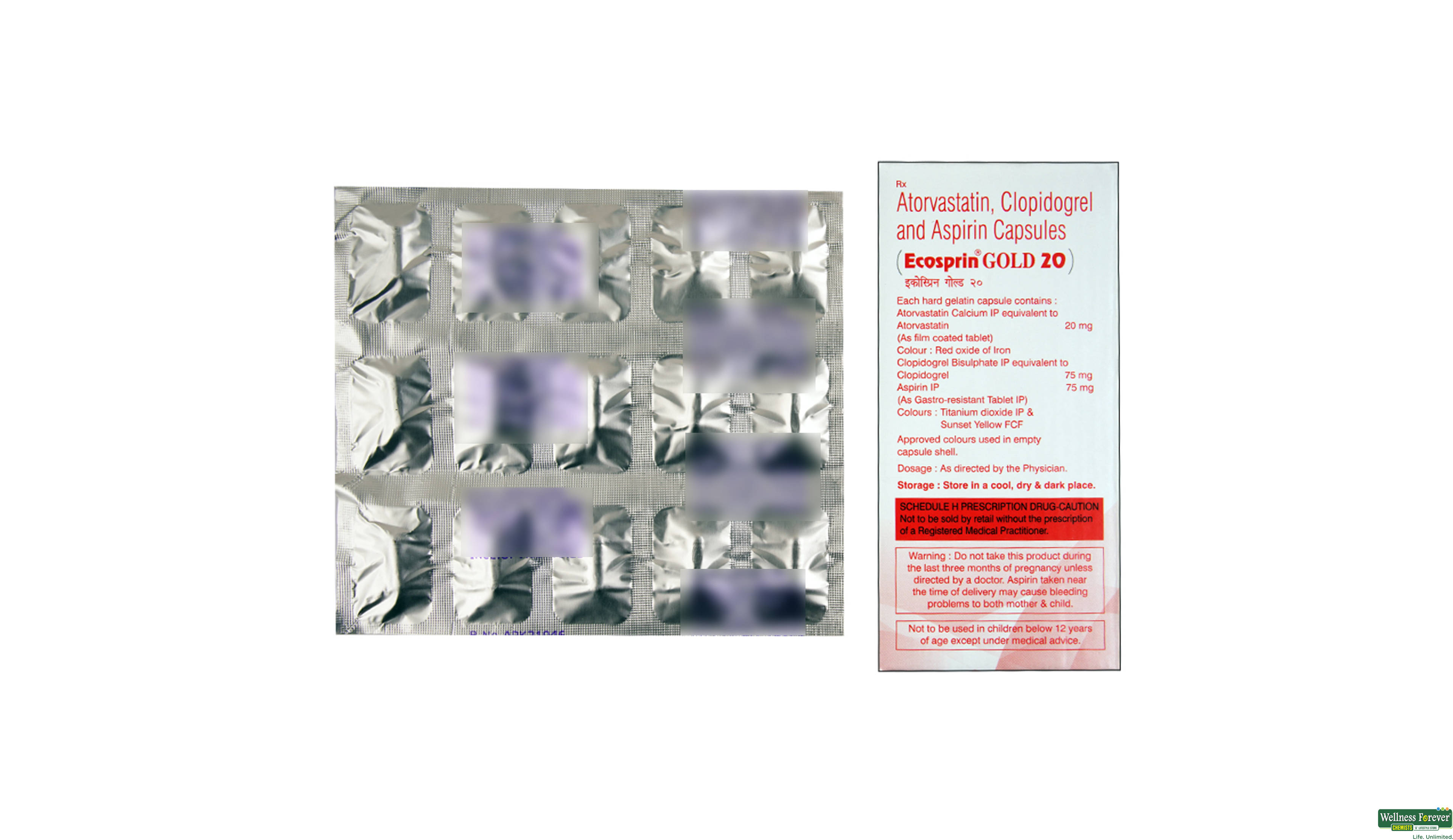 ECOSPRIN-GOLD 20MG 15CAP- 2, 15CAP, null