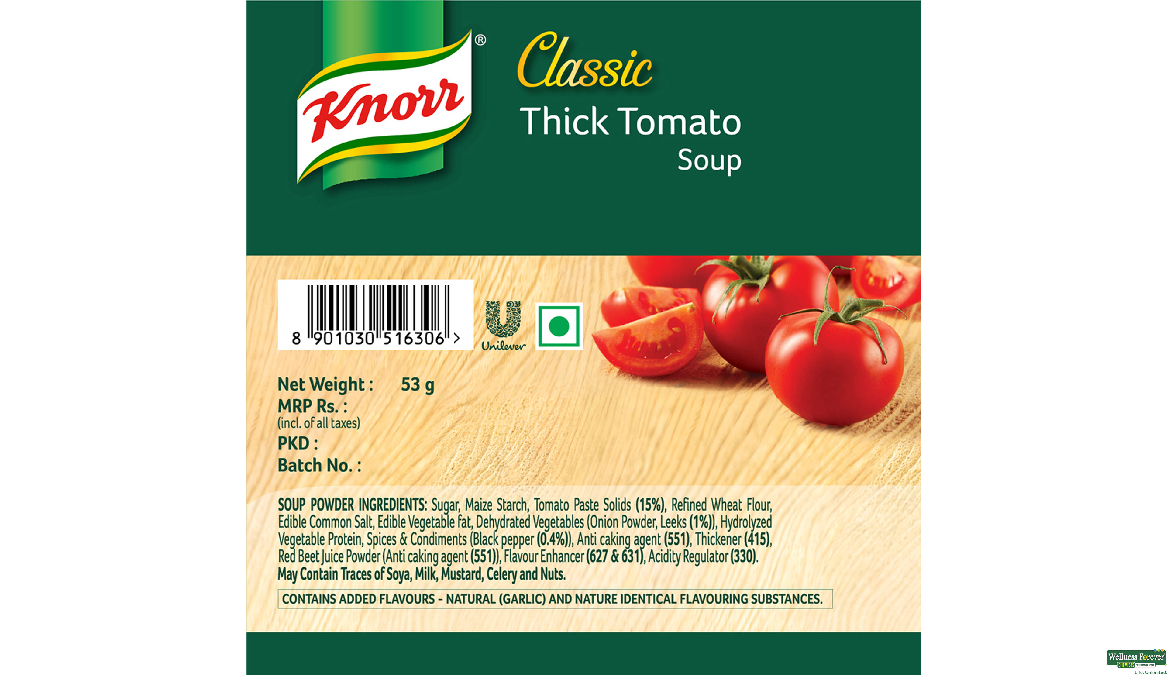 KNORR SOUP THICK TOMATO 51GM- 7, 53GM, 