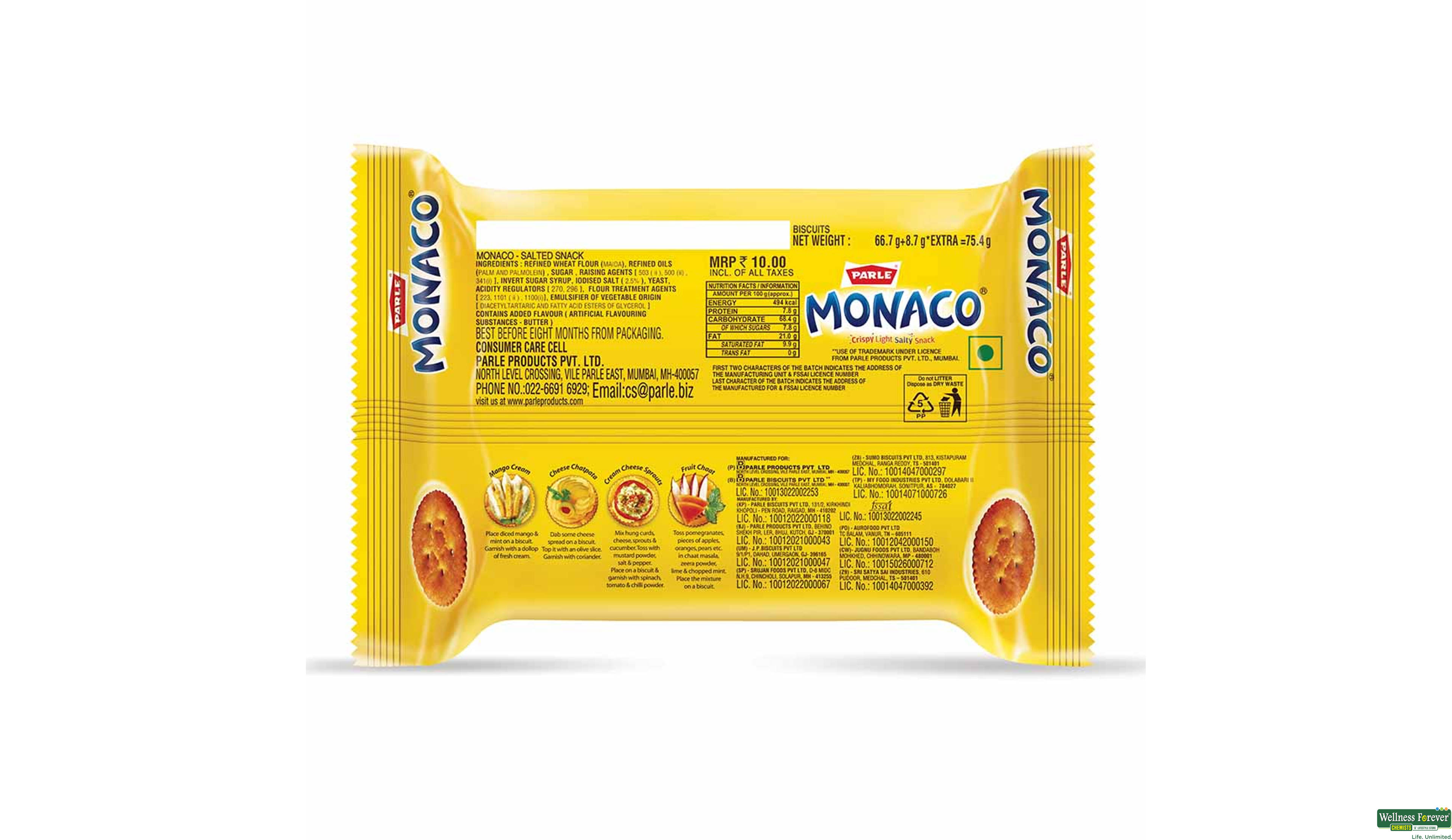 PARLE BISC MONACO 75GM- 2, 75GM, 