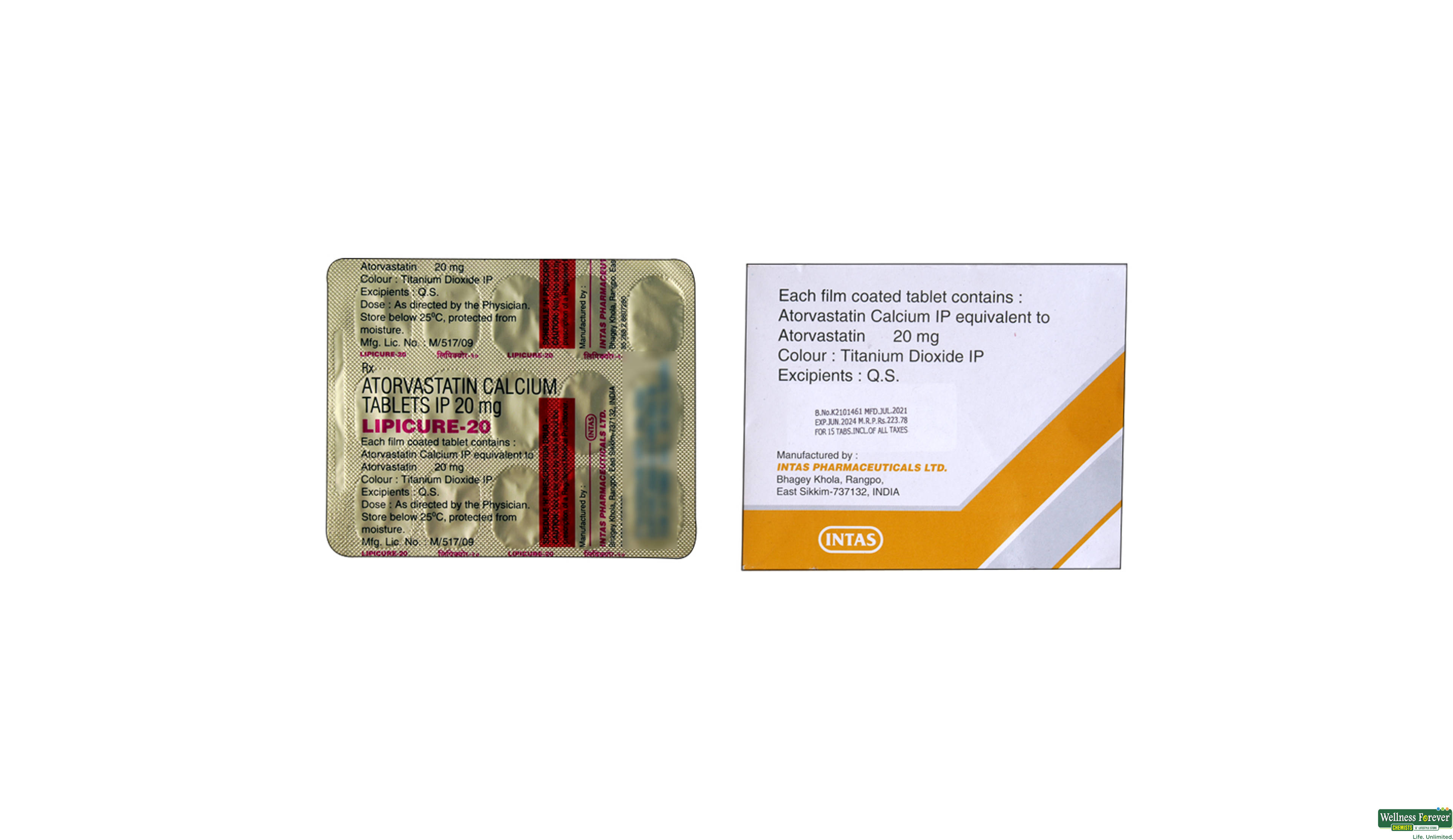 LIPICURE 20MG 15TAB- 2, 15TAB, 