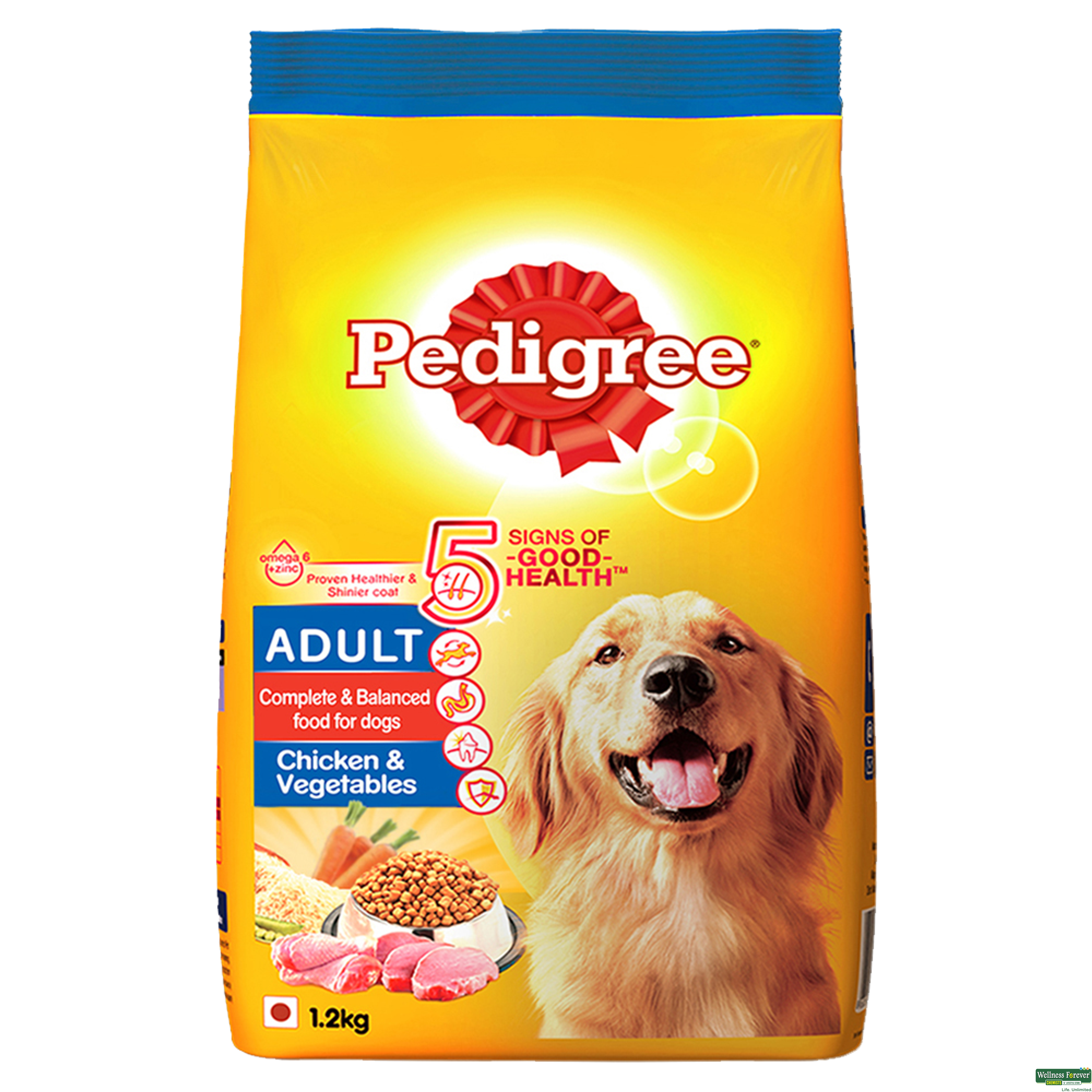 Pedigree Adult Dog Food, Chicken & Vegetables, 1.2 kg-image