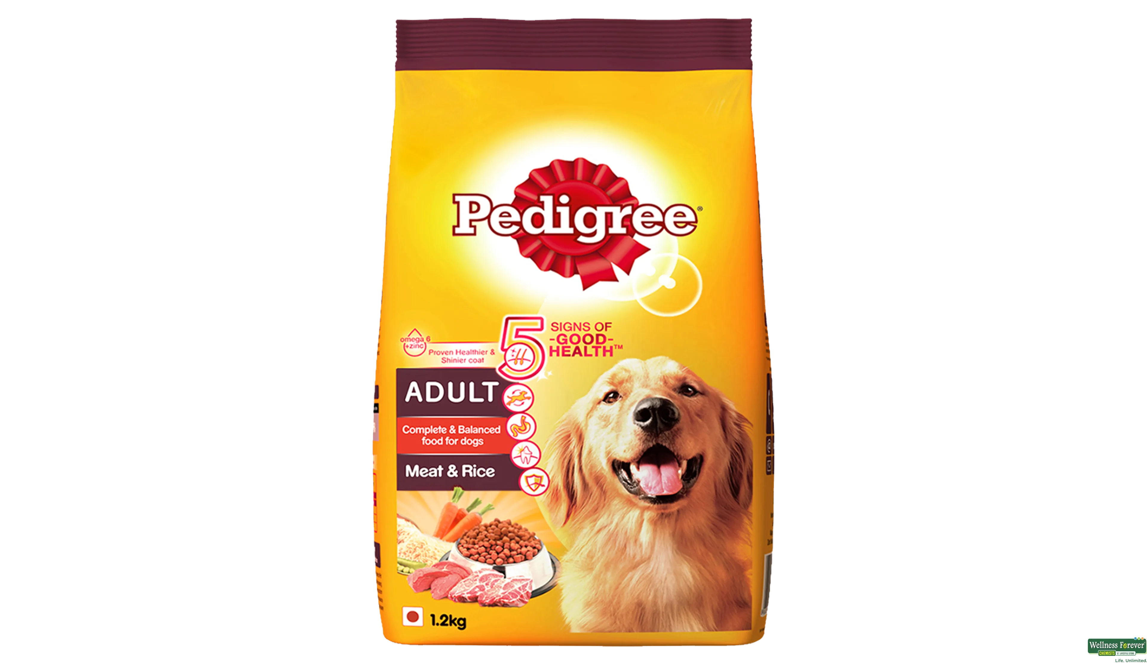 PEDIGREE DOG FOOD ADULT MEAT/RICE 1KG- 1, 1KG, null