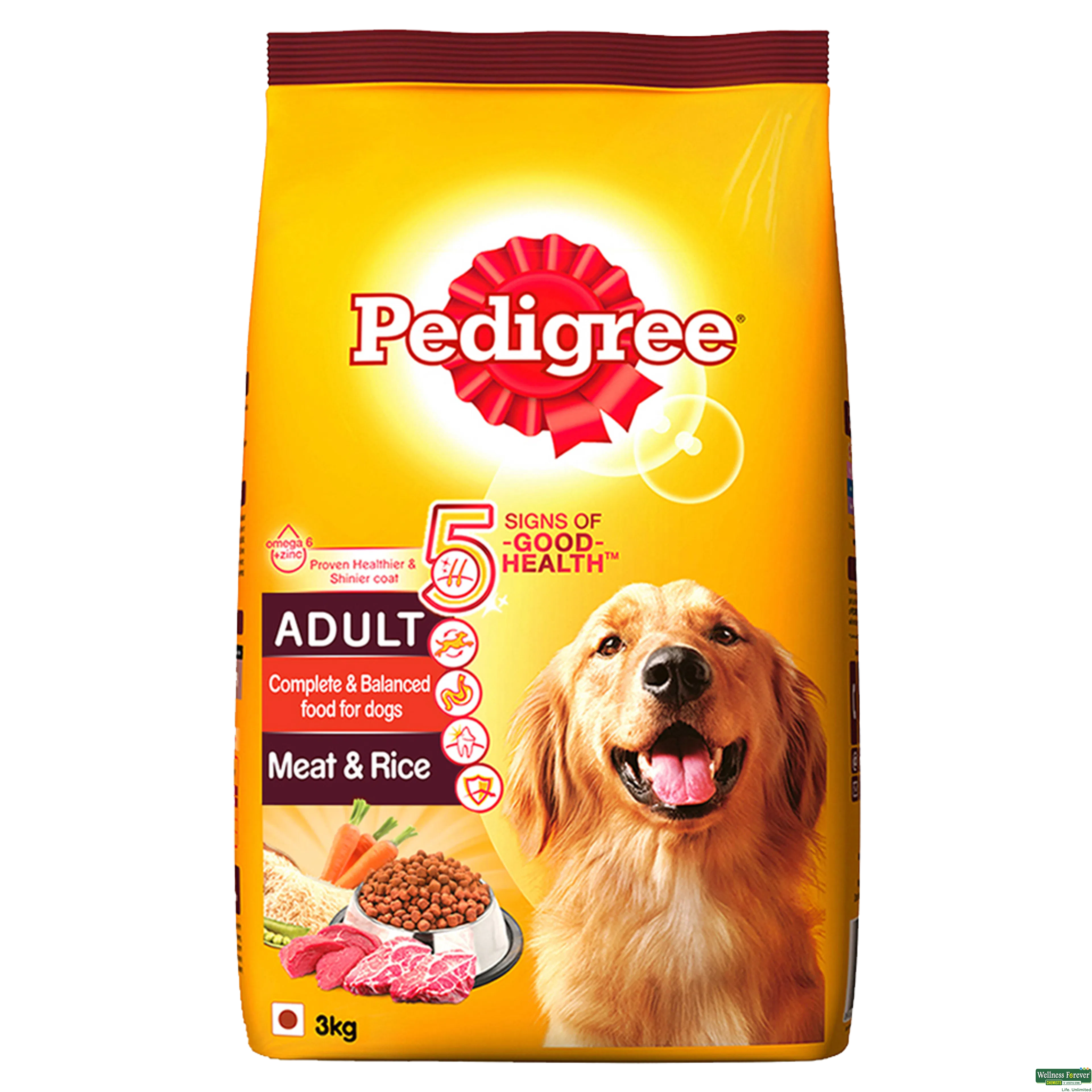 PEDIGREE DOG FOOD ADULT MEAT/RICE 3KG-image