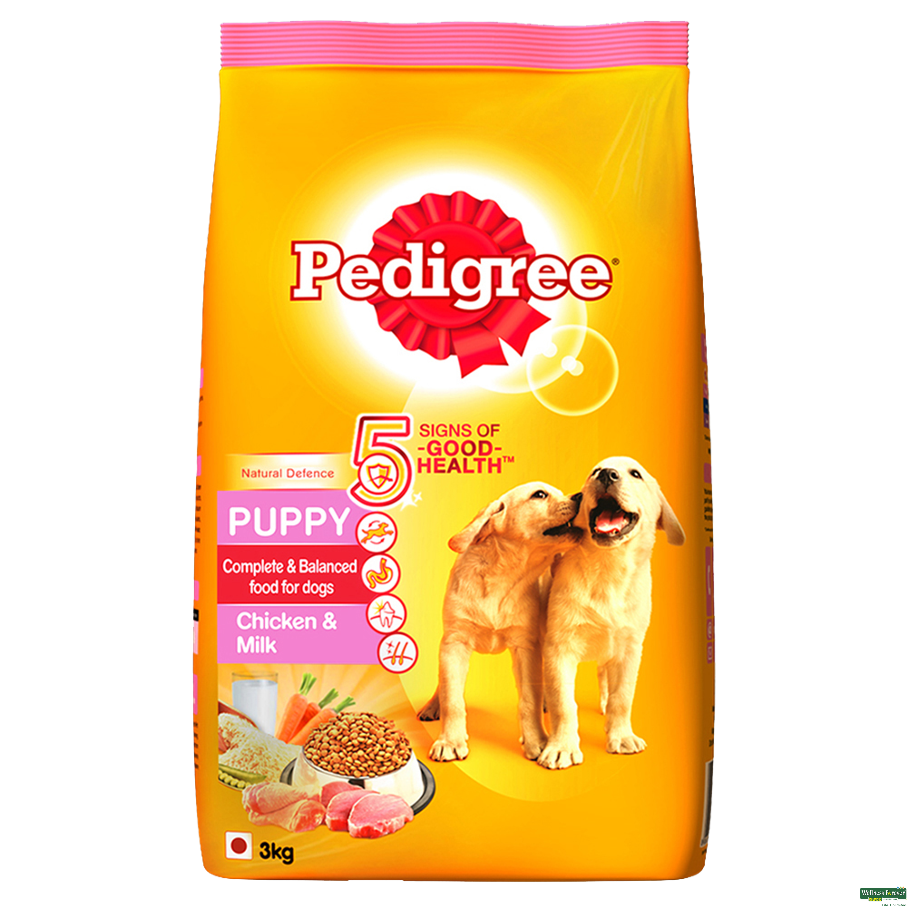 Pedigree Puppy Dry Dog Food, Chicken & Milk, 3 kg-image