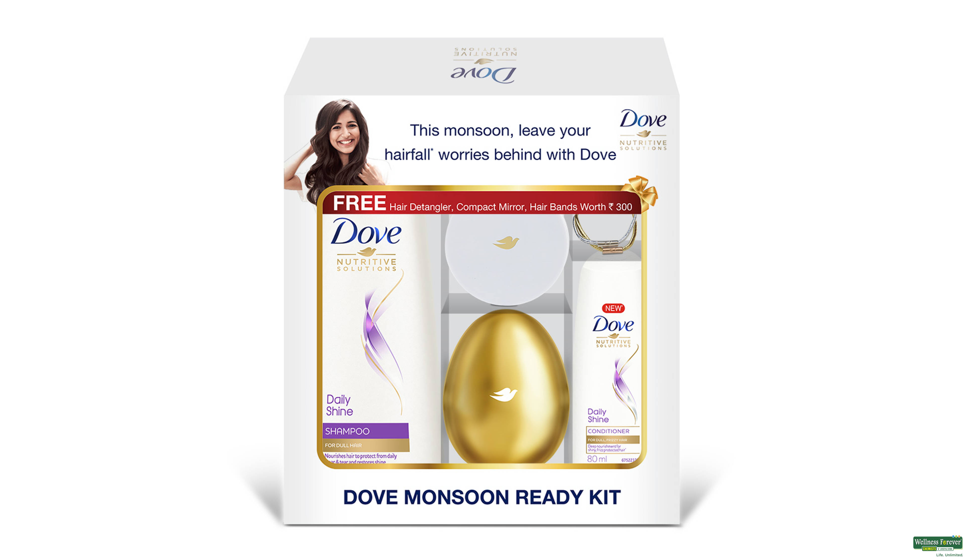 DOVE SHMP DAILY SHINE NUTRITIVE SLN 340M- 2, 340ML, null