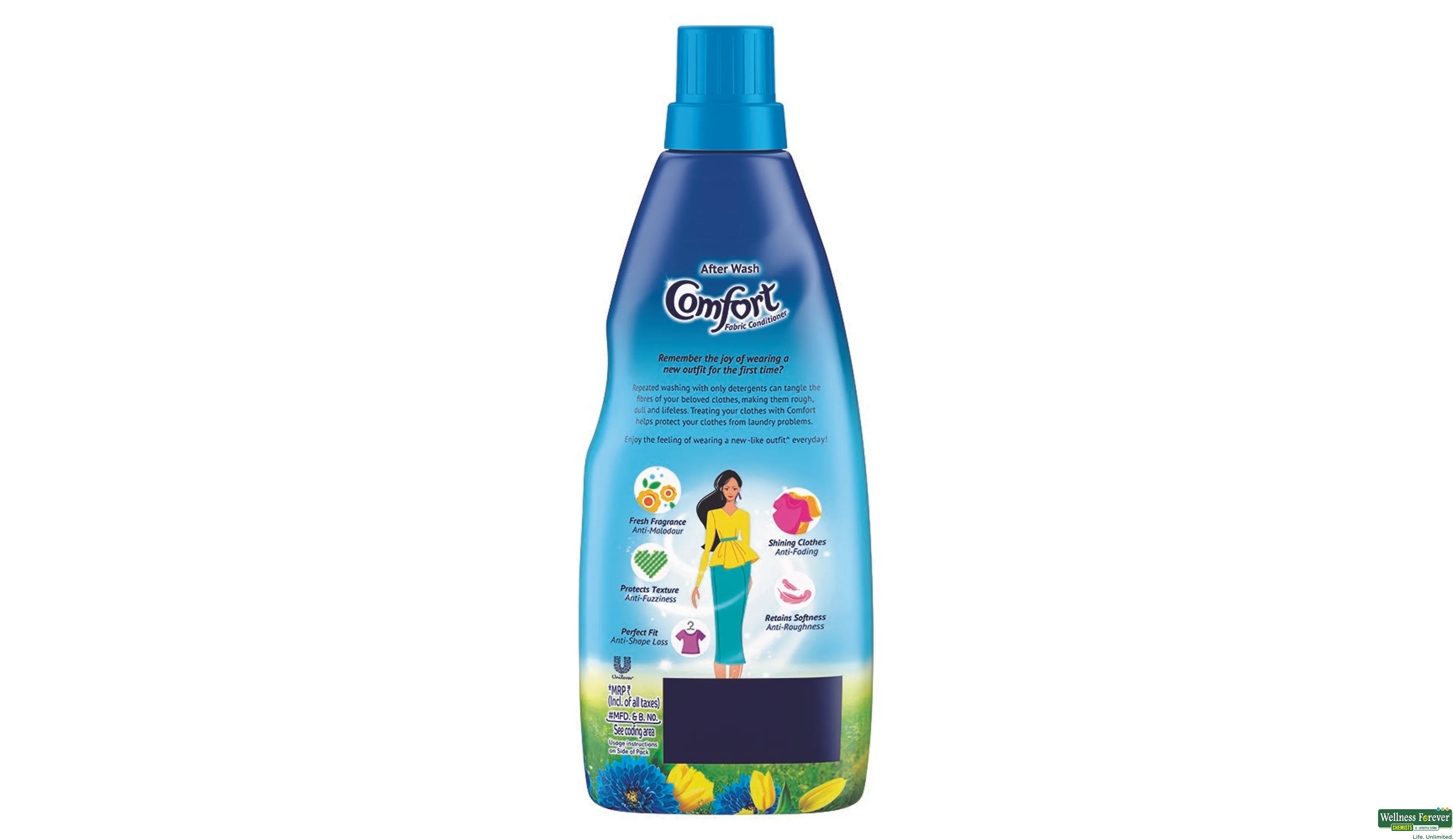 COMFORT FAB/COND AFTER WASH BLUE 860ML- 3, 860ML, null