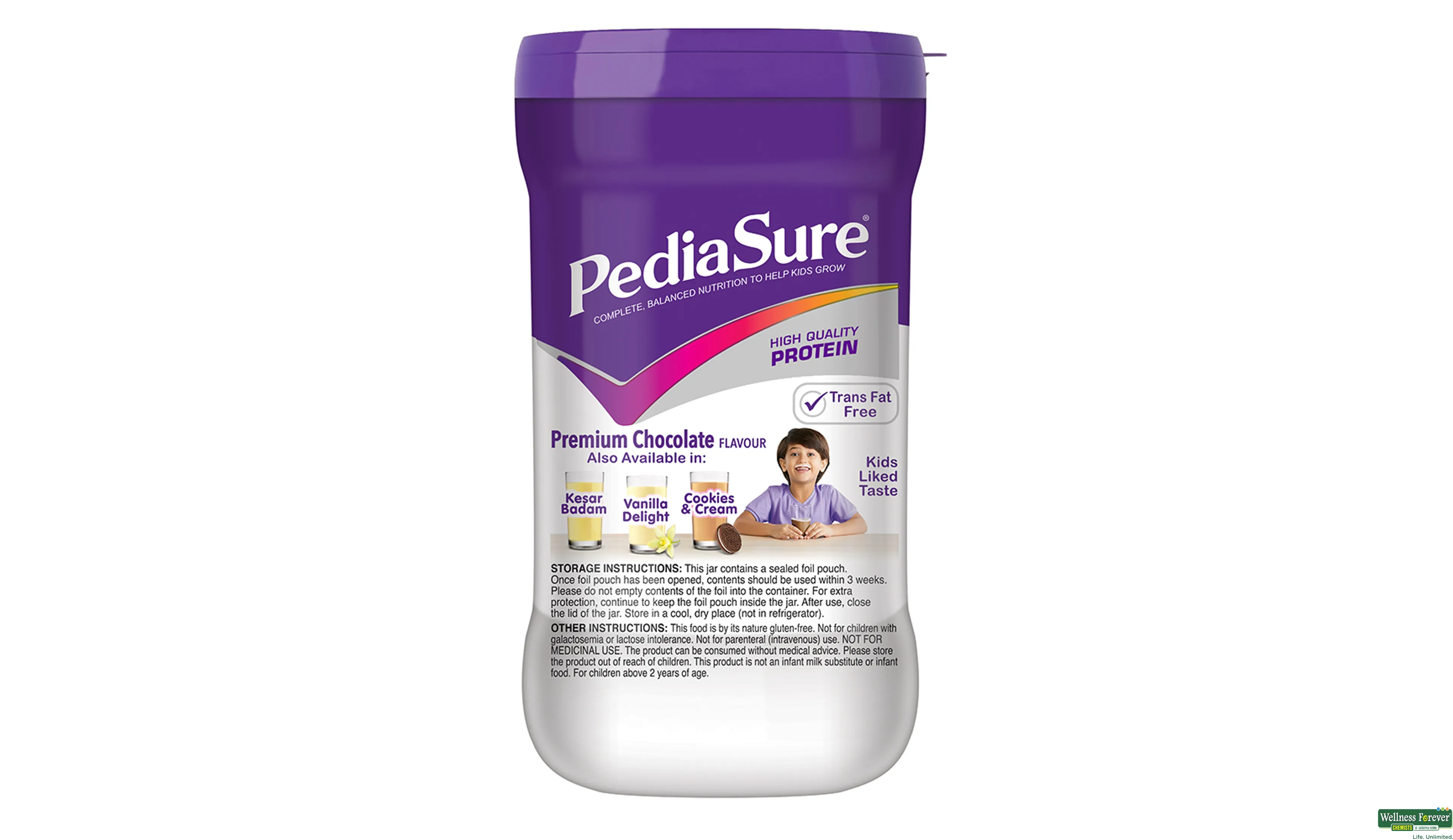 PEDIASURE PREM CHOCOLATE PWDR JAR 200GM- 2, 200GM, 