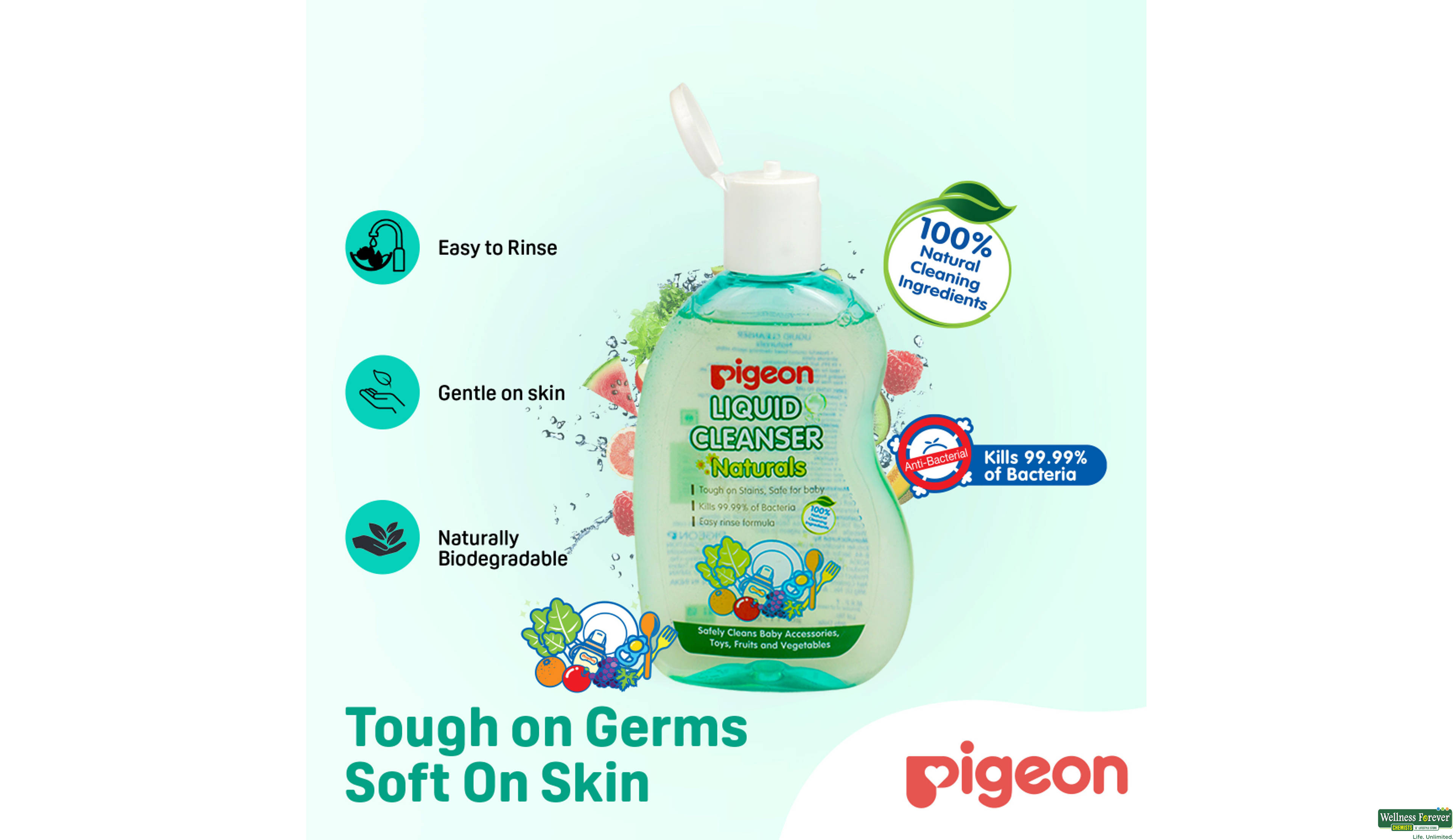 PIGEON BOTT LIQ CLNSR 200ML- 3, 200ML, null