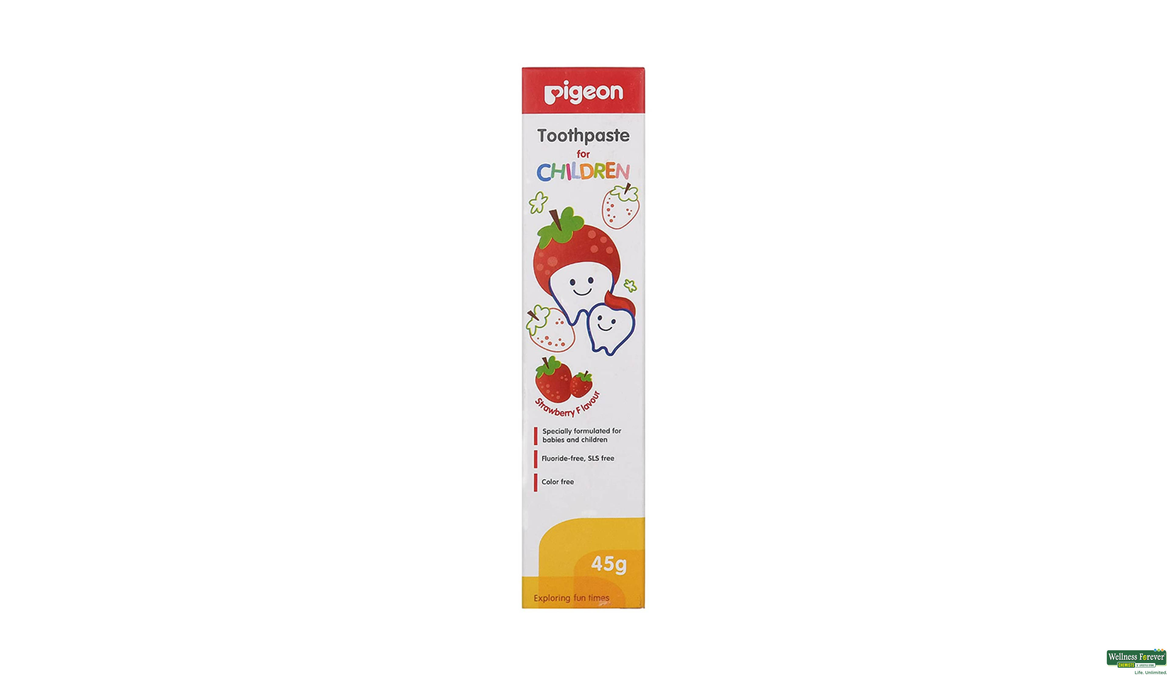 PIGEON T/PASTE STRAWBERRY 45GM- 2, 45GM, null