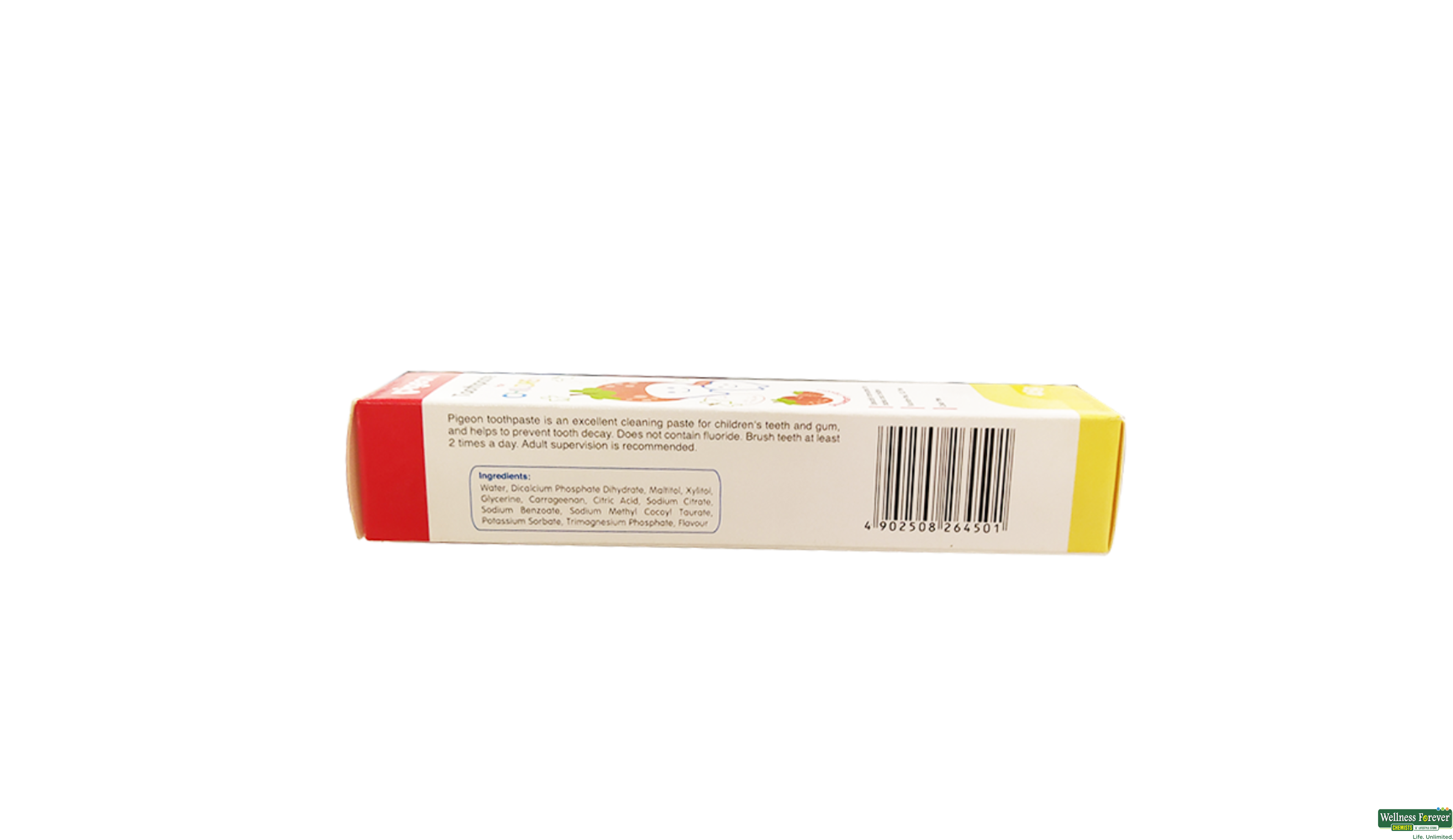 PIGEON T/PASTE STRAWBERRY 45GM- 3, 45GM, null