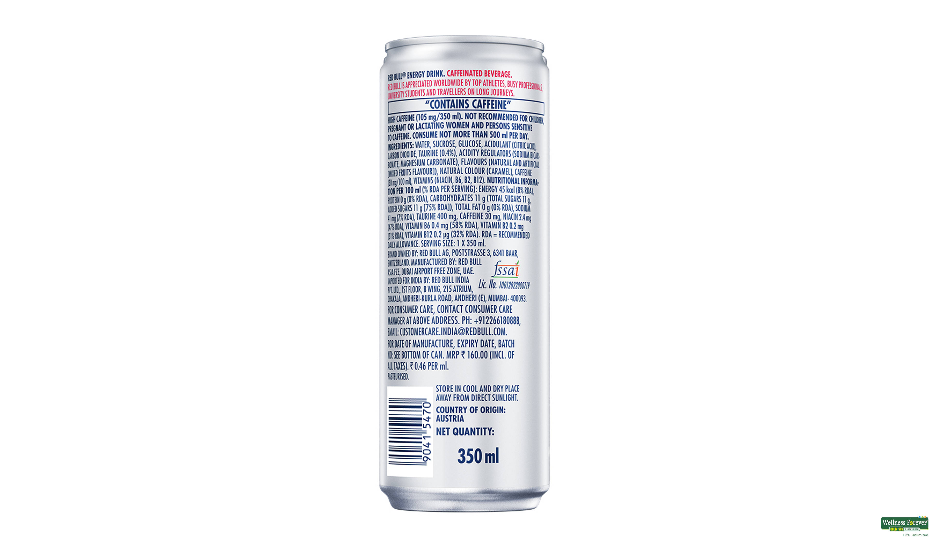 RED BULL ENERGY DRINK 350ML- 2, 355ML, 