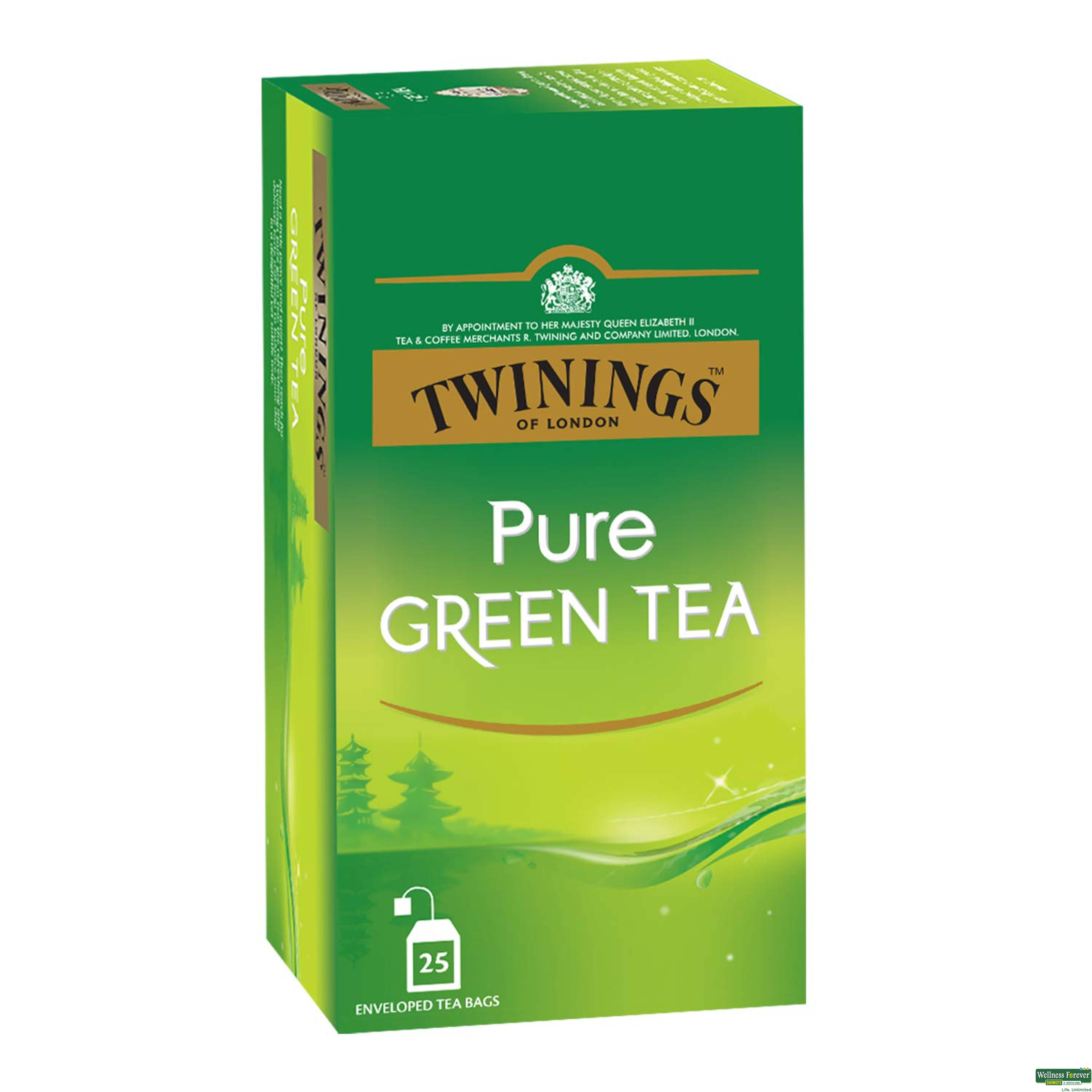 Twinings Pure Green Tea Teabags, 25 bags-image