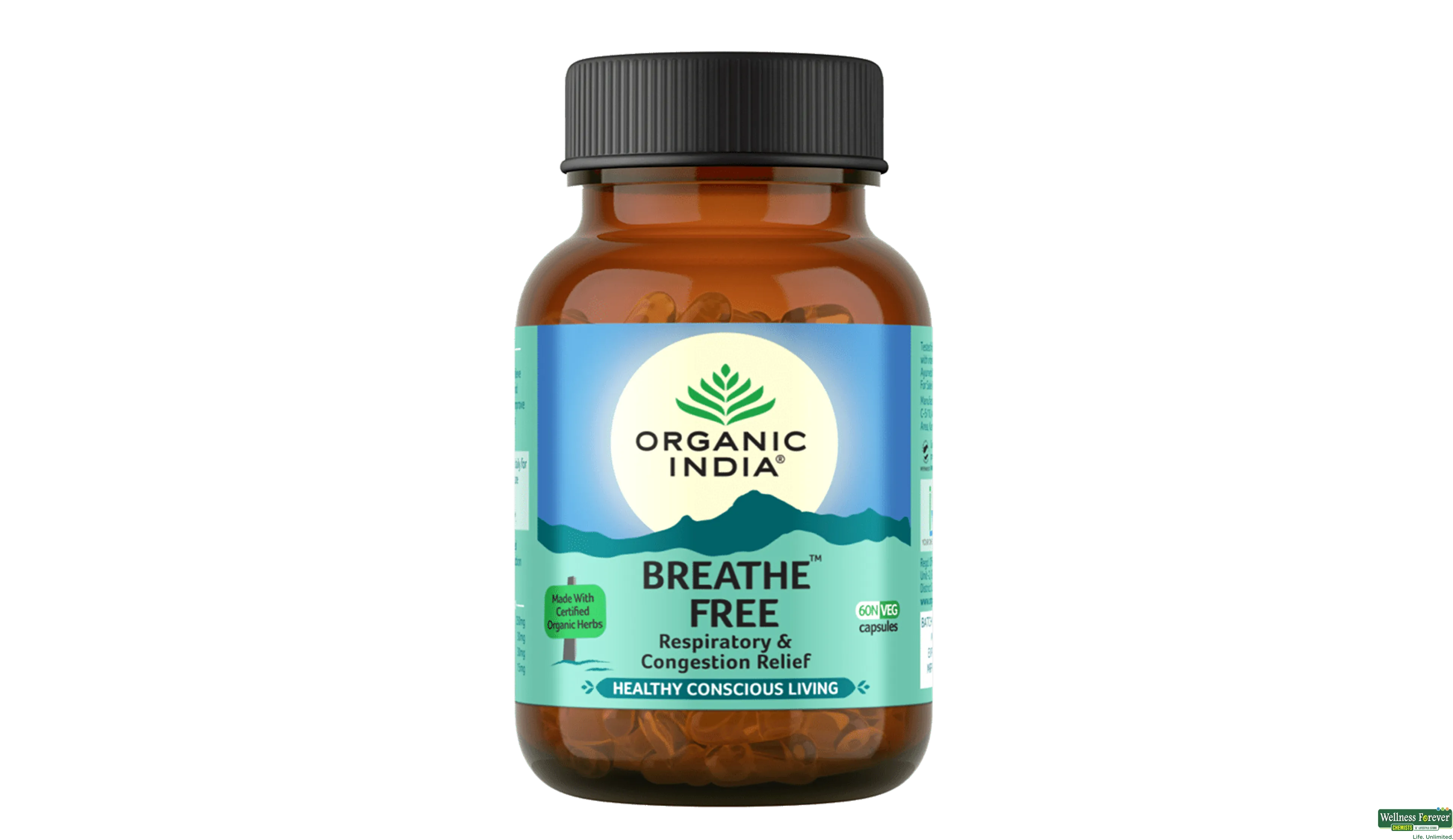 Buy Organic India Breathe free capsule for Asthma Respiratory