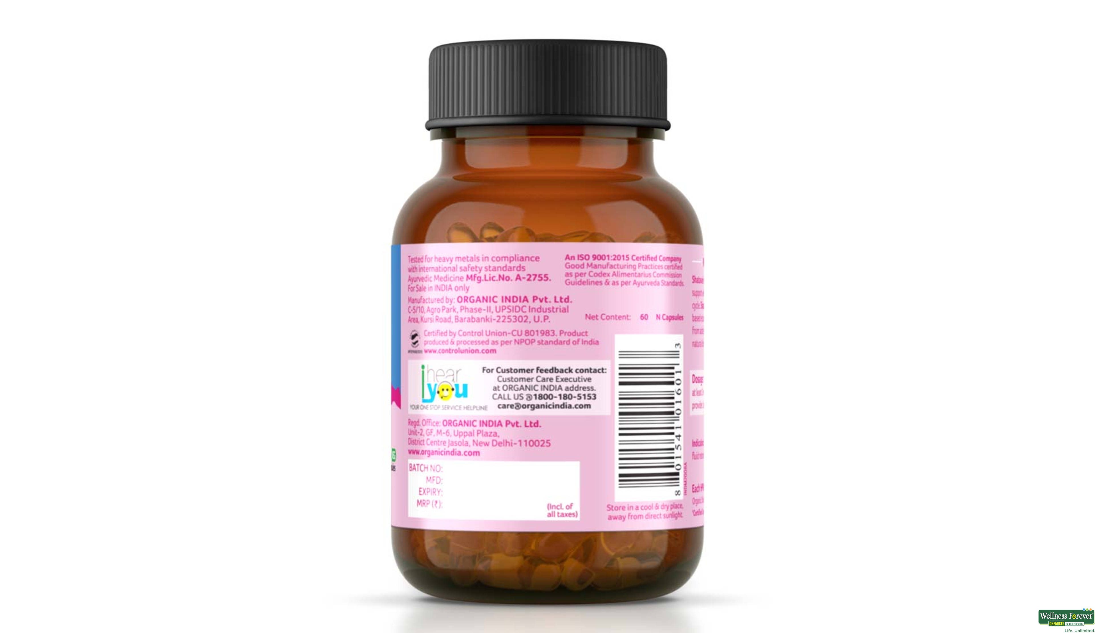 SHATAVARI 60CAP ORGANIC- 2, 60CAP, null