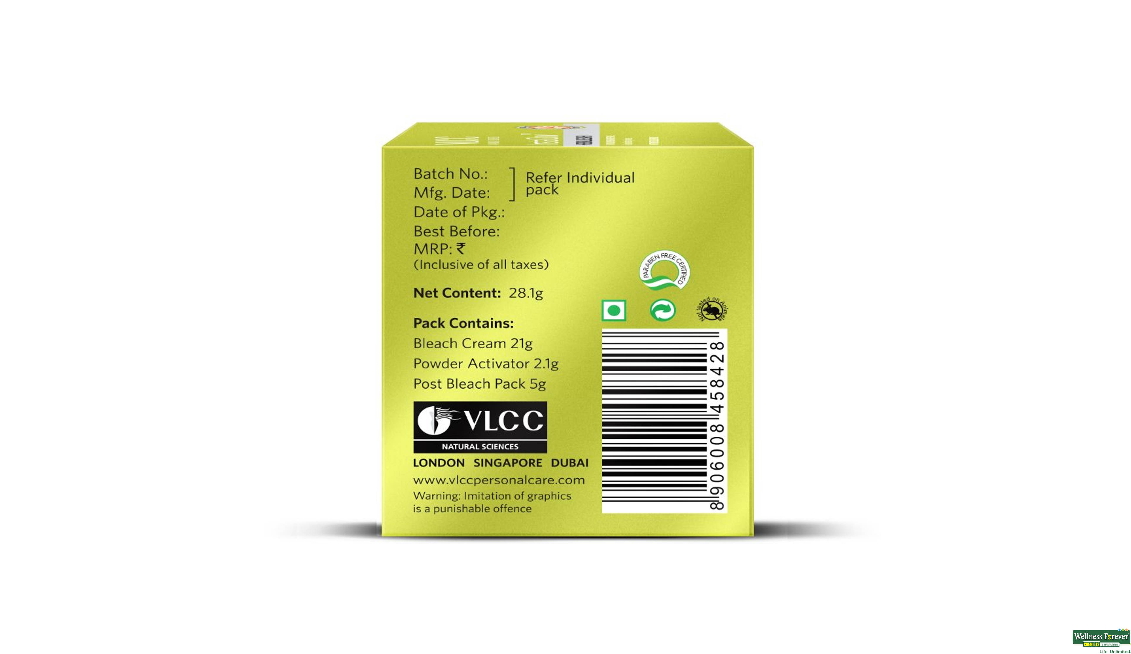 VLCC BLEACH HERBAL 27GM- 2, 27GM, null