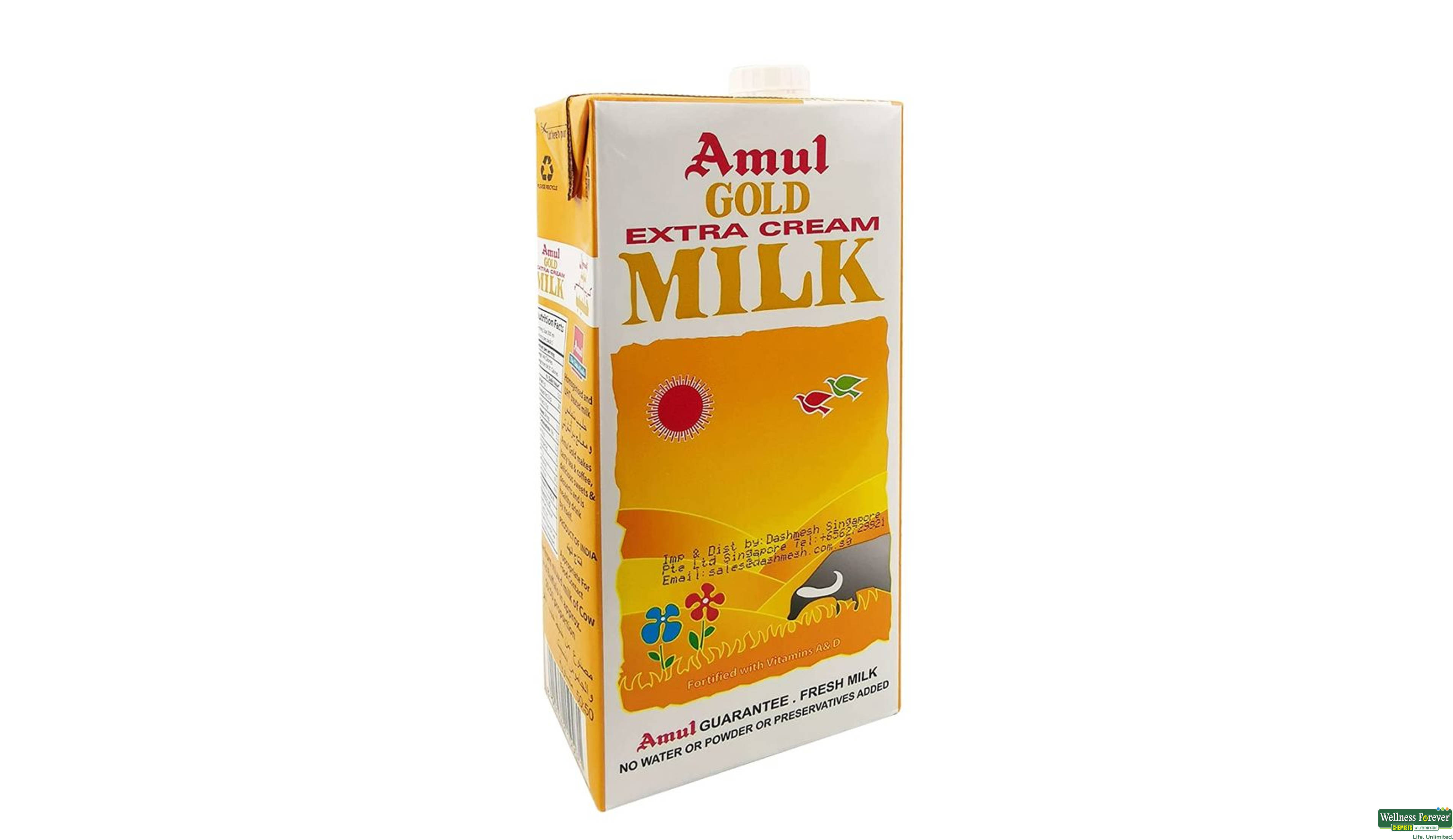 AMUL MILK GOLD 1LTR- 2, 1LTR, 