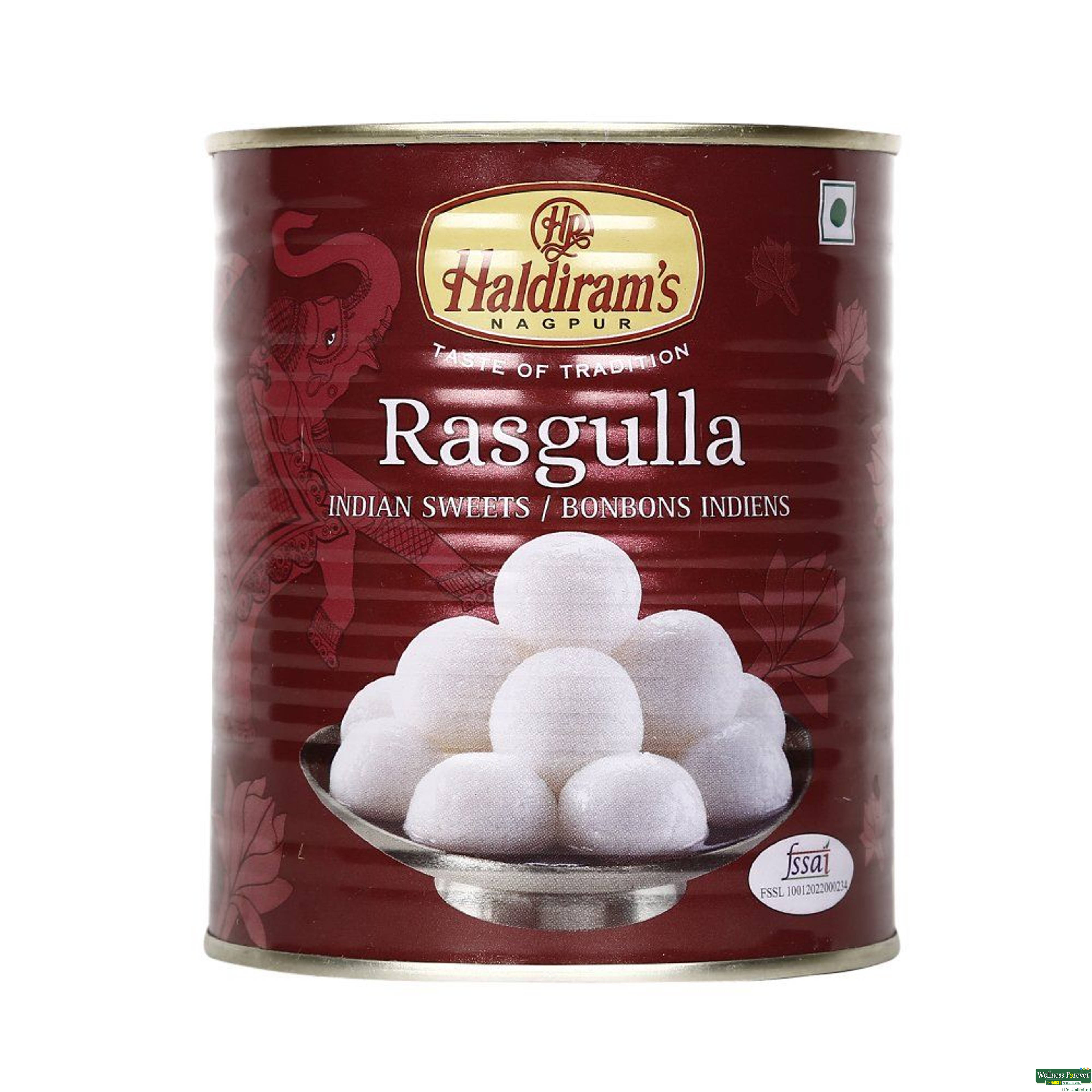 Haldiram's Nagpur Rasgulla Tin, 500 g-image