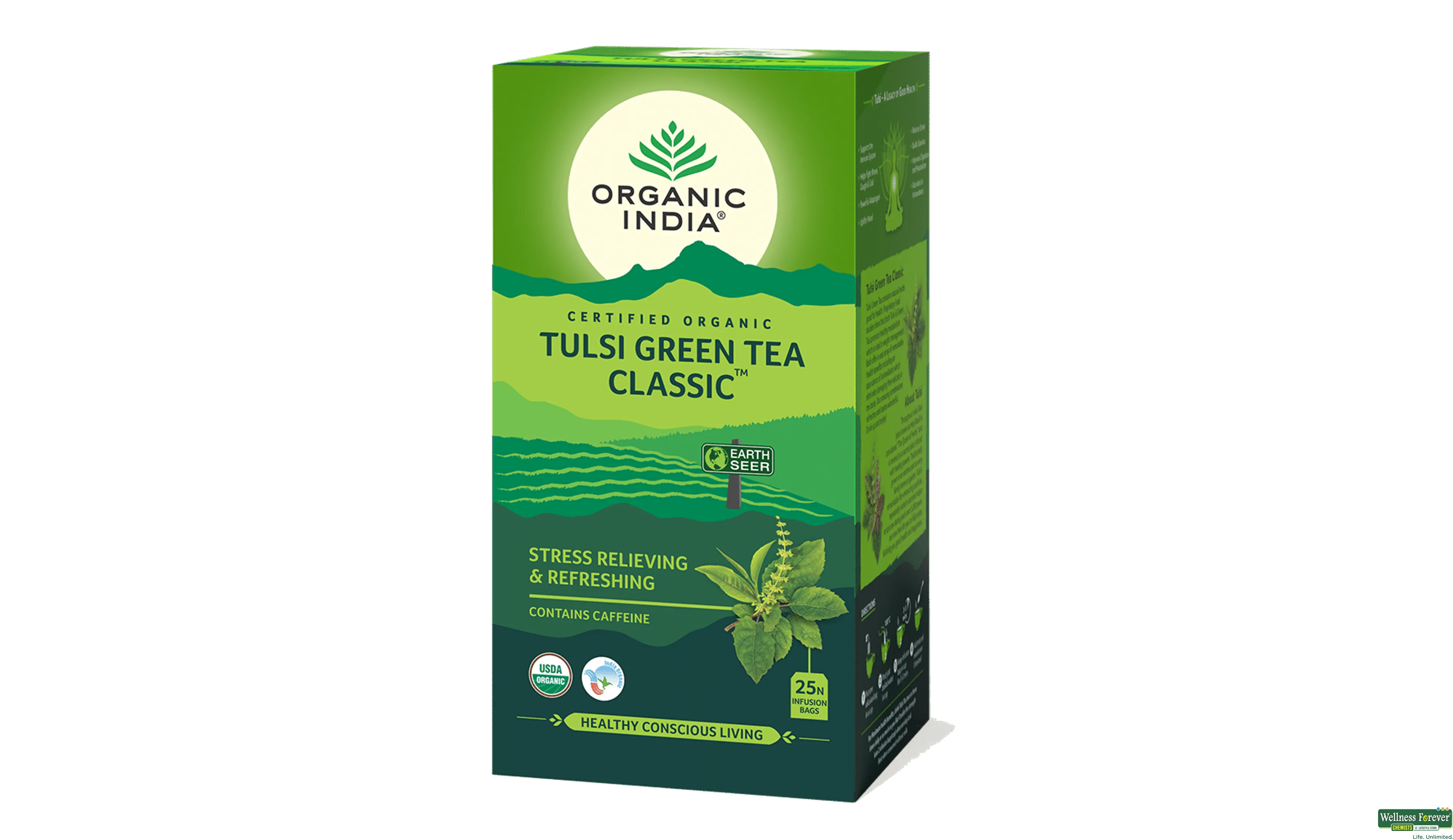 ORGANIC GR/TEA TULSI 25BAGS- 1, 25BAGS, null