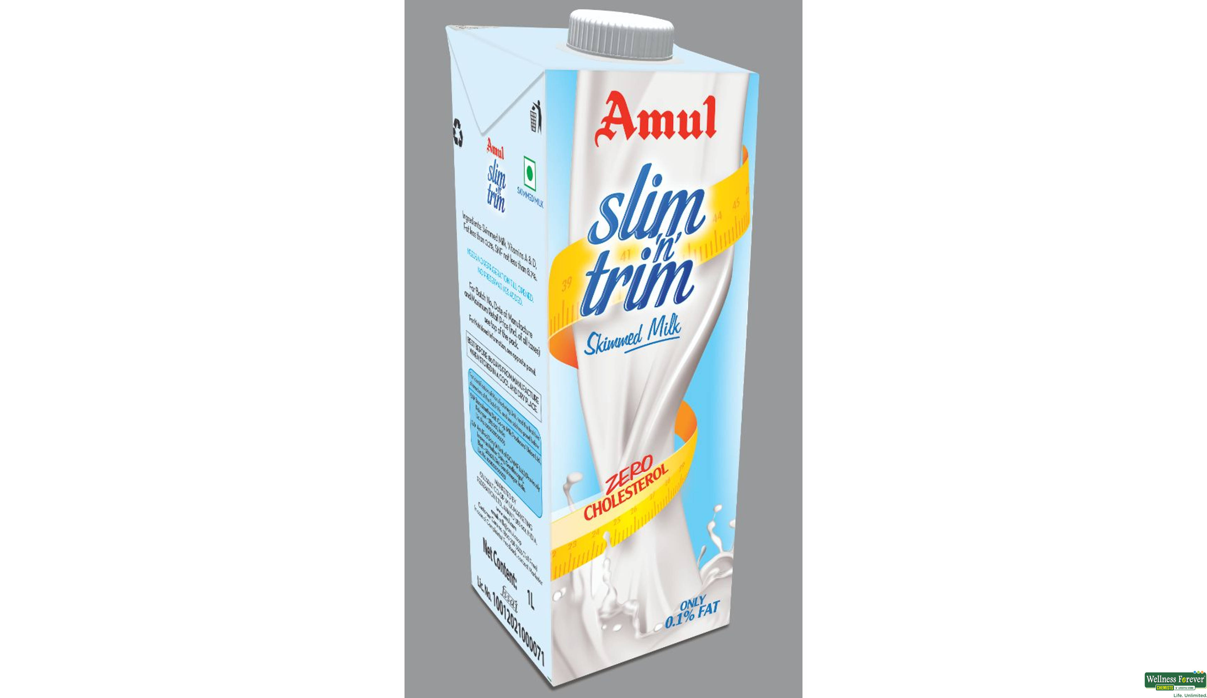 AMUL MILK SLIM/TRIM 1LTR- 1, 1LTR, 