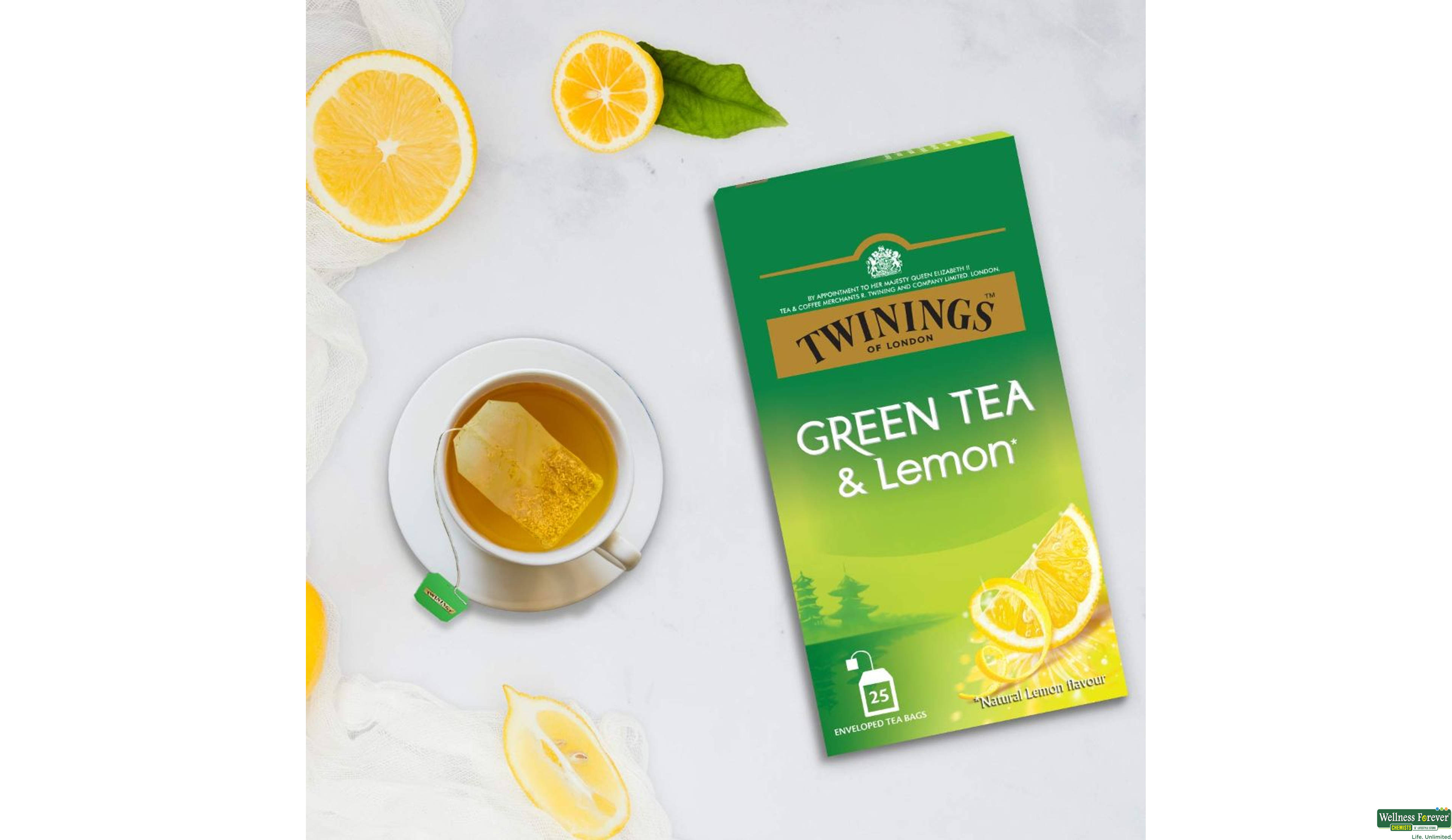 TWININGS GR/TEA LEMON 25BAGS- 6, 25BAGS, null