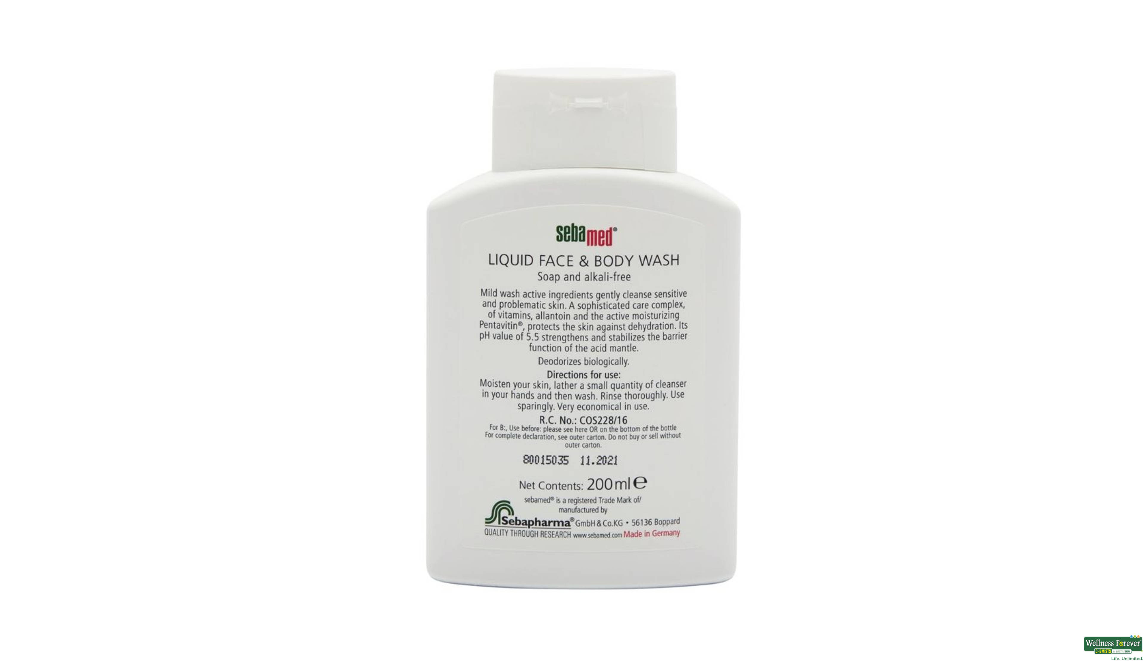 SEBAMED F/B WASH LIQUID 200ML- 2, 200ML, null