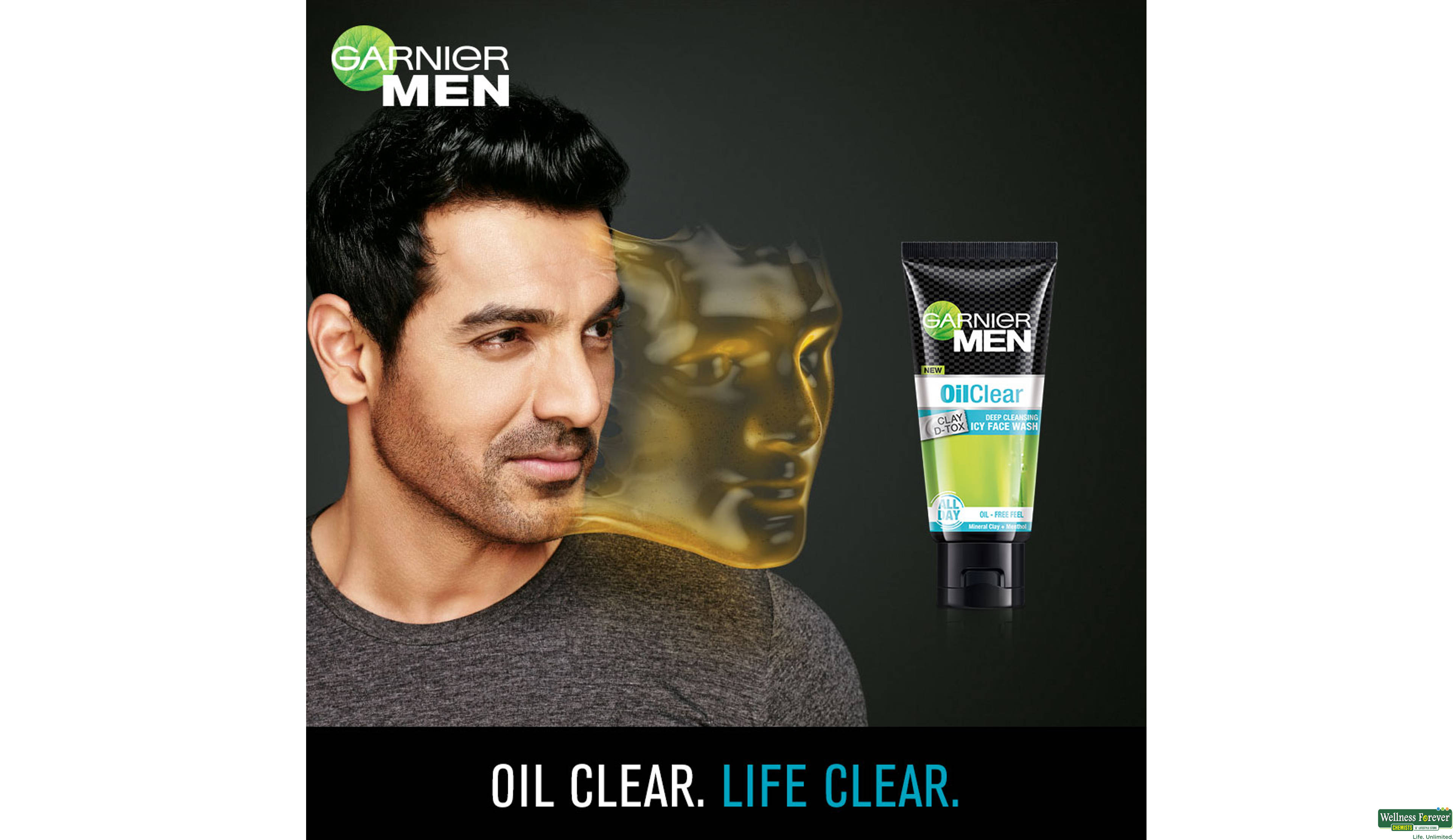 GARN F/WASH MEN OIL CLEAR 50GM- 4, 50GM, 