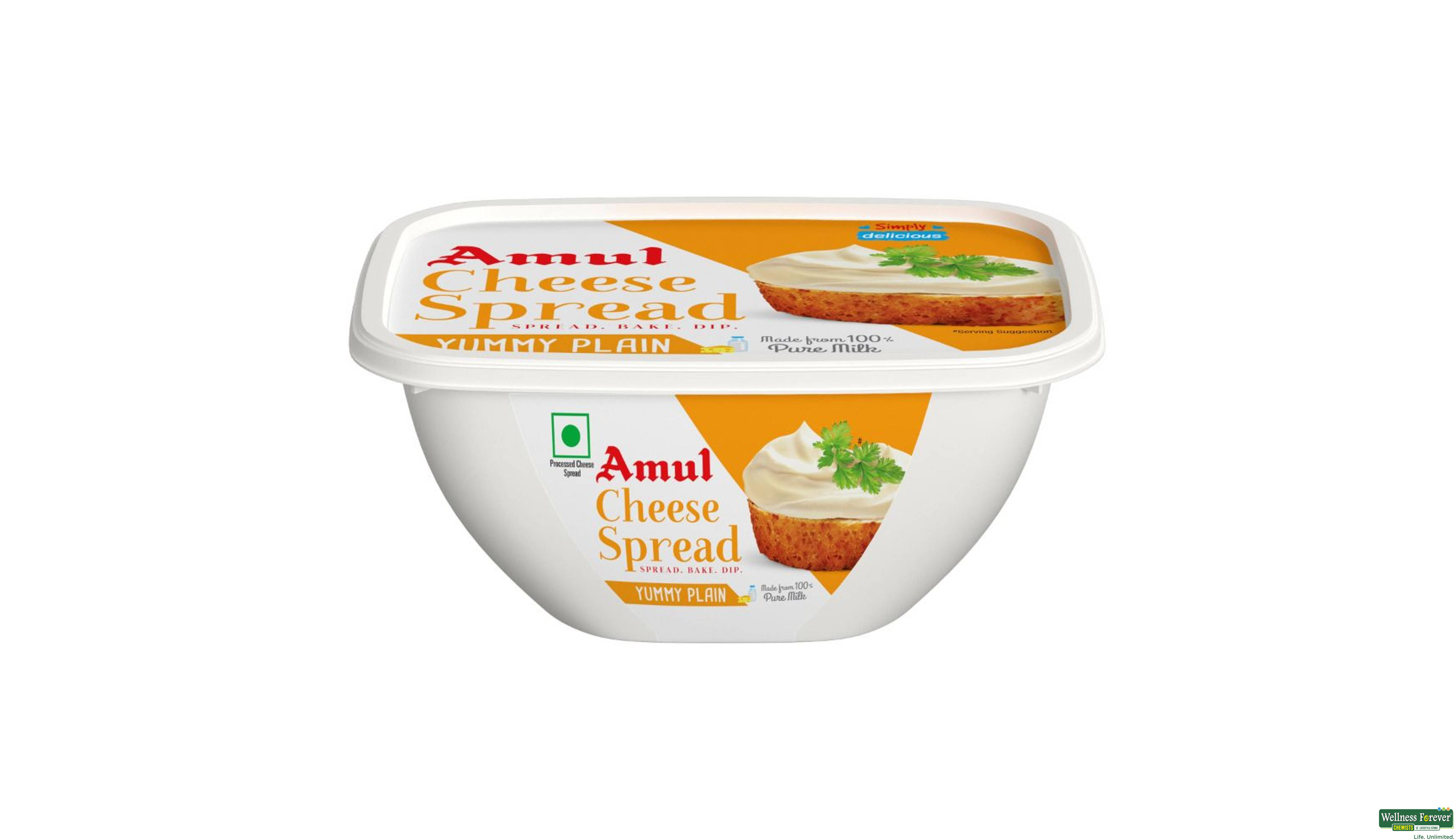 AMUL CHEESE SPREAD PLAIN 200GM- 1, 200GM, 