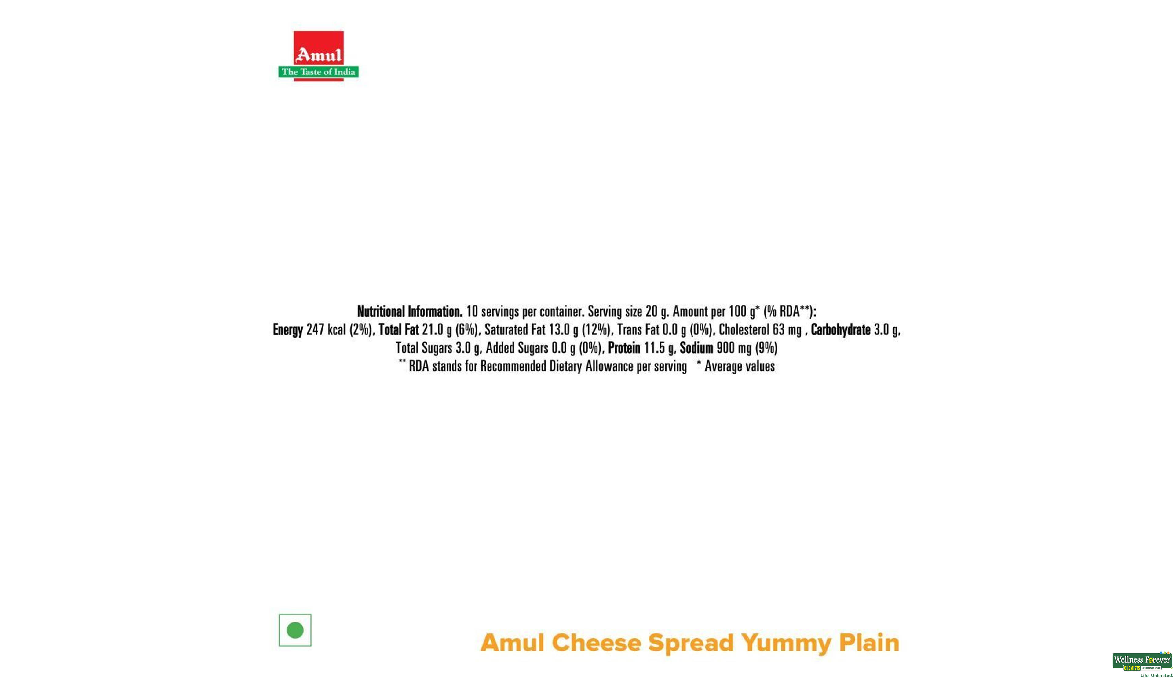 AMUL CHEESE SPREAD PLAIN 200GM- 4, 200GM, 