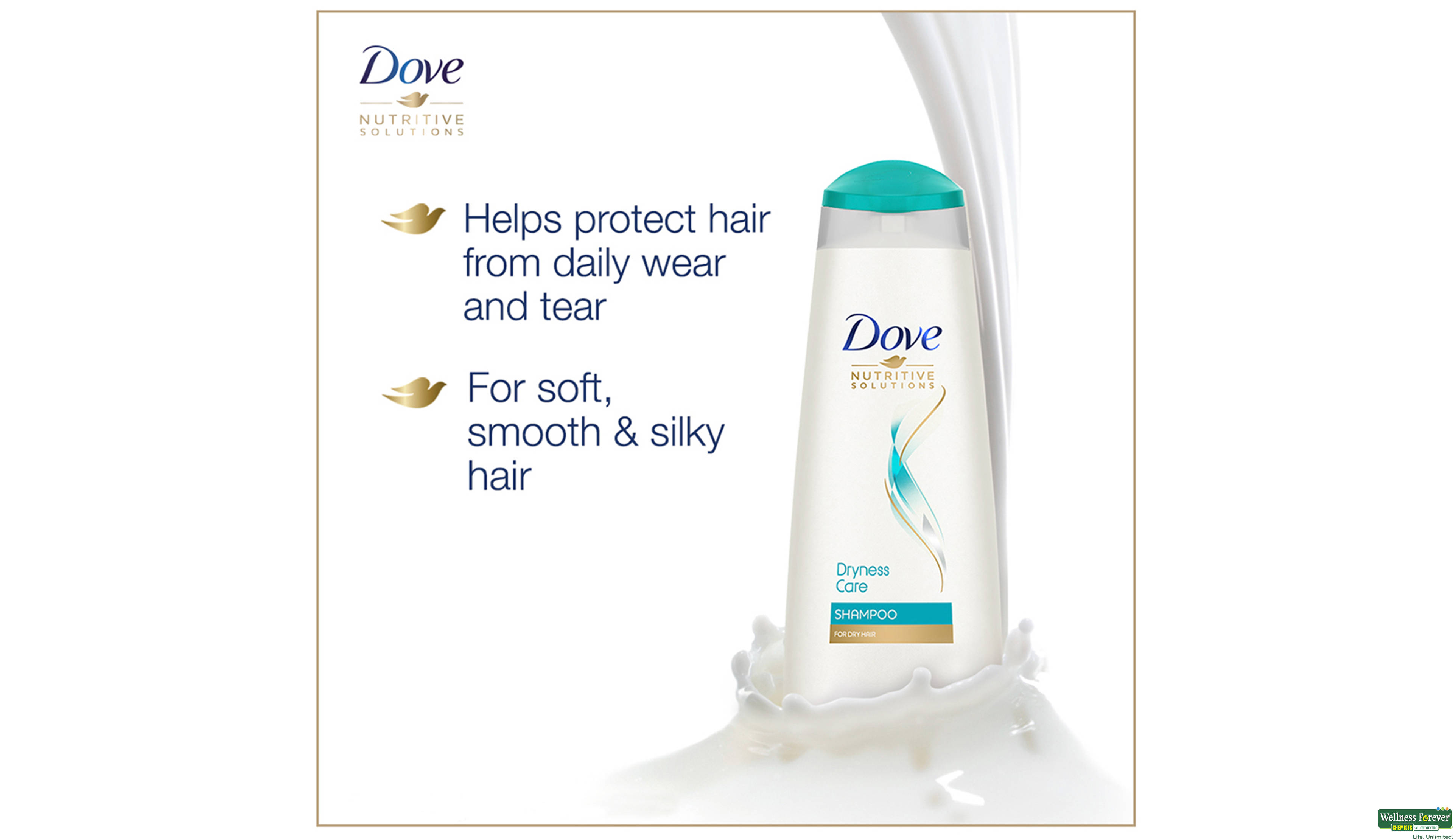 DOVE SHMP DRY/CARE NUTRITIVE SLN 180ML- 3, 180ML, 