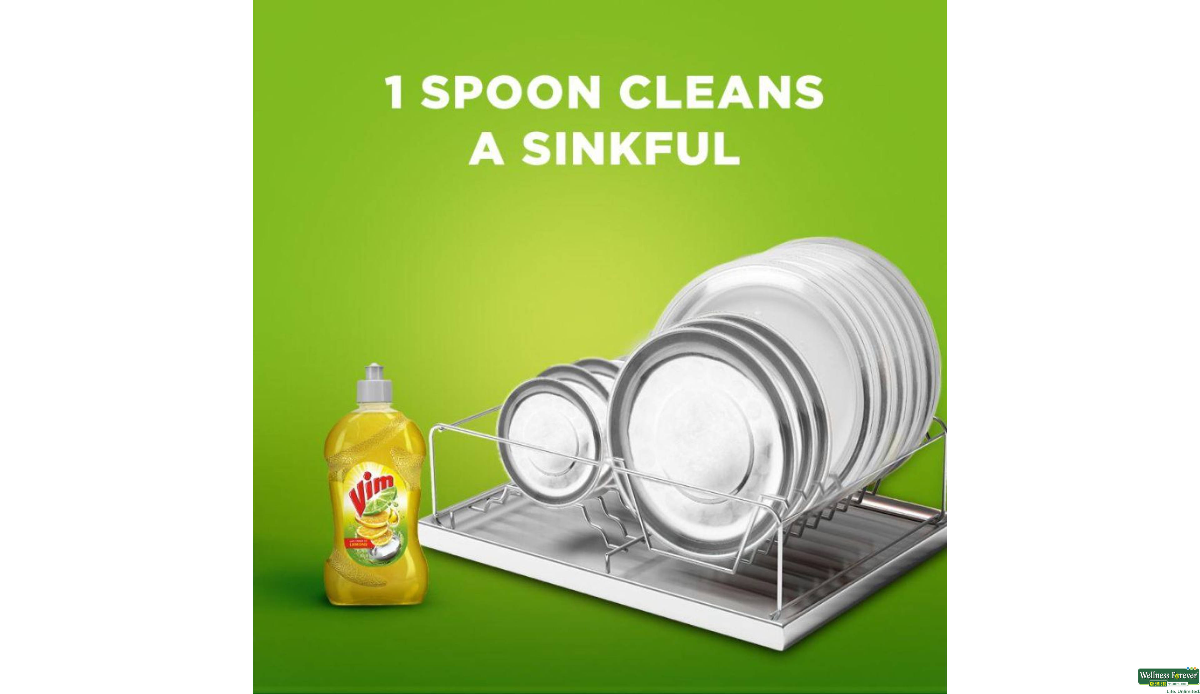 VIM DROP LIQ DISH WASH LEMON 500ML- 6, 500ML, null