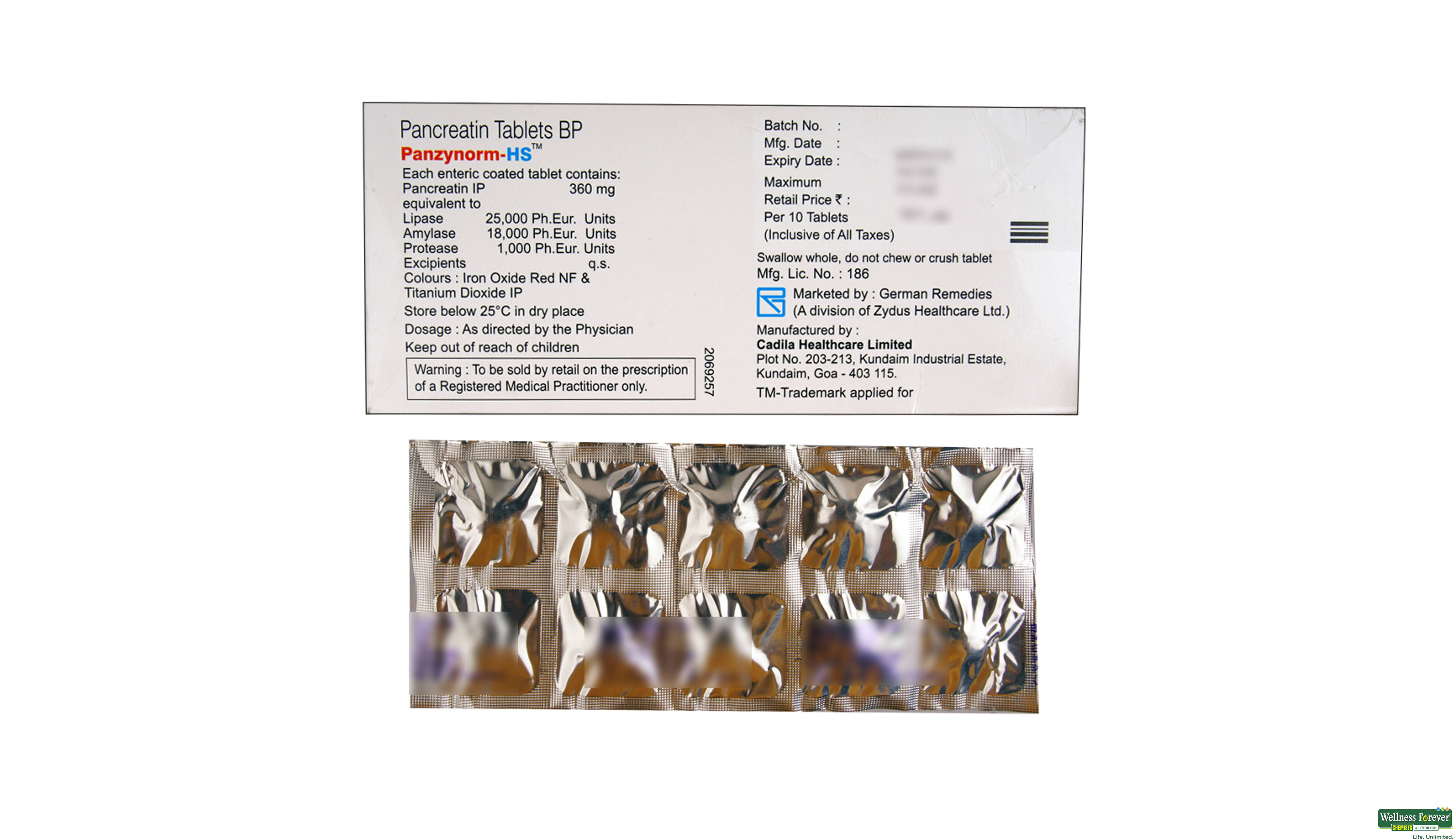 PANZYNORM-HS 10TAB- 2, 10TAB, 