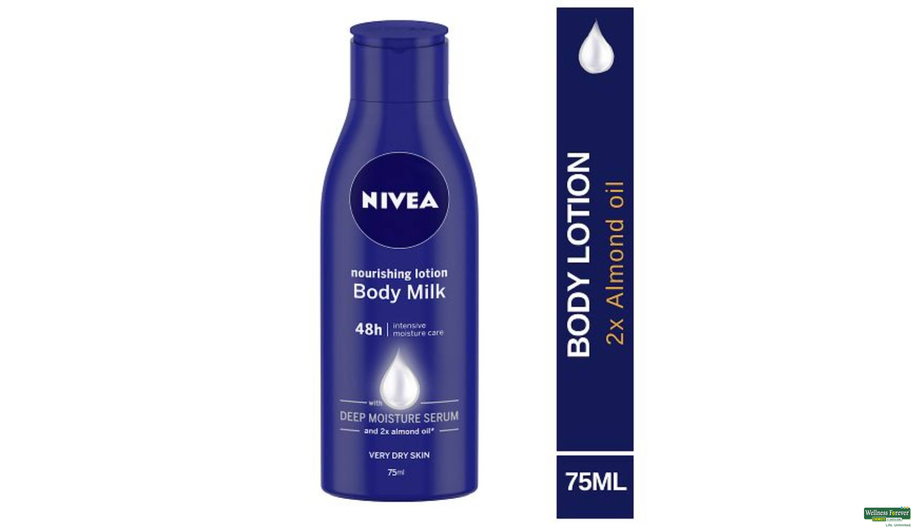 NIVEA B/LTN BODY MILK 75ML- 1, 75ML, 