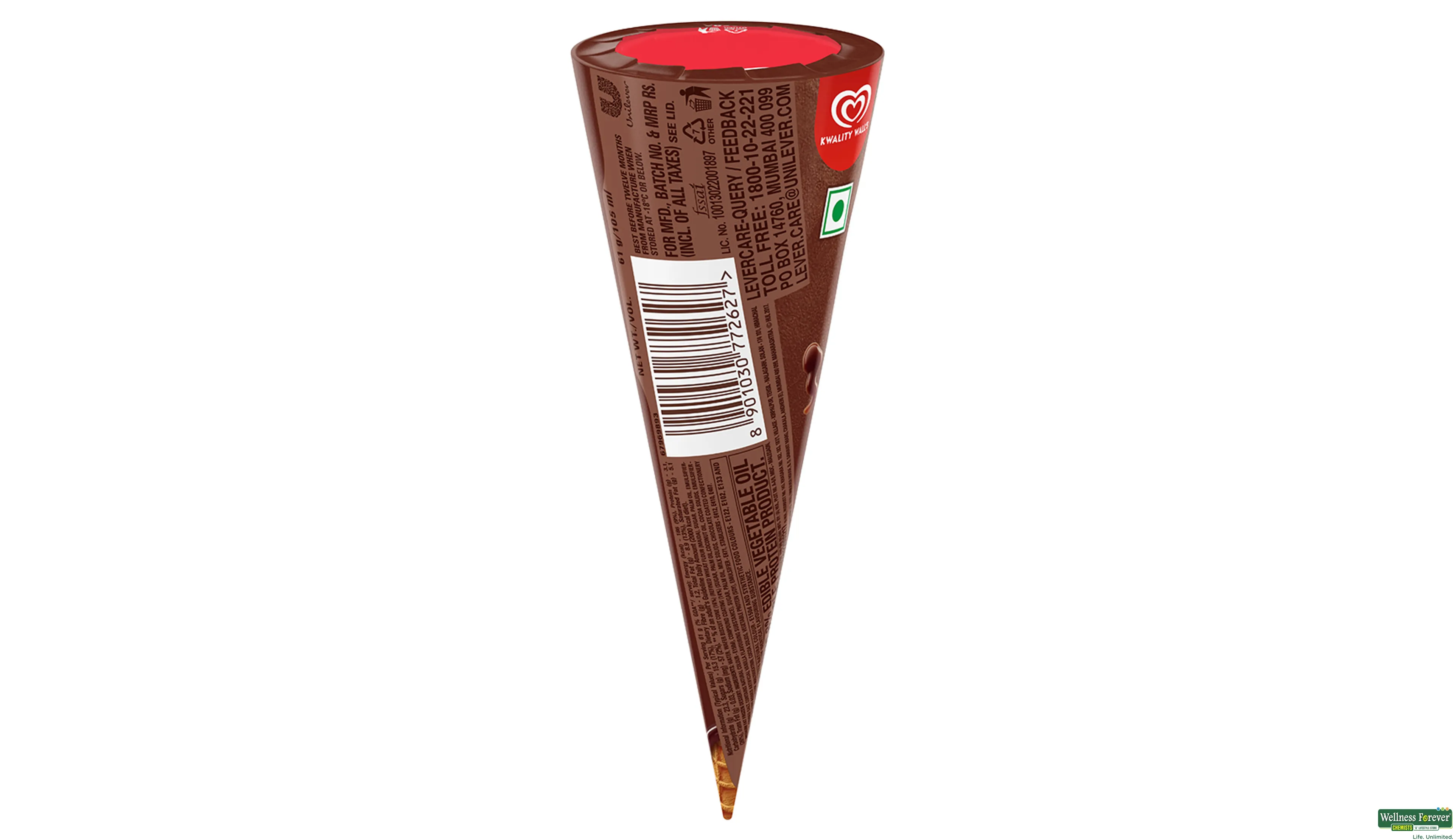 KW I/C CORNETTO CHOC DOUBLE 105GM- 2, 105GM, 