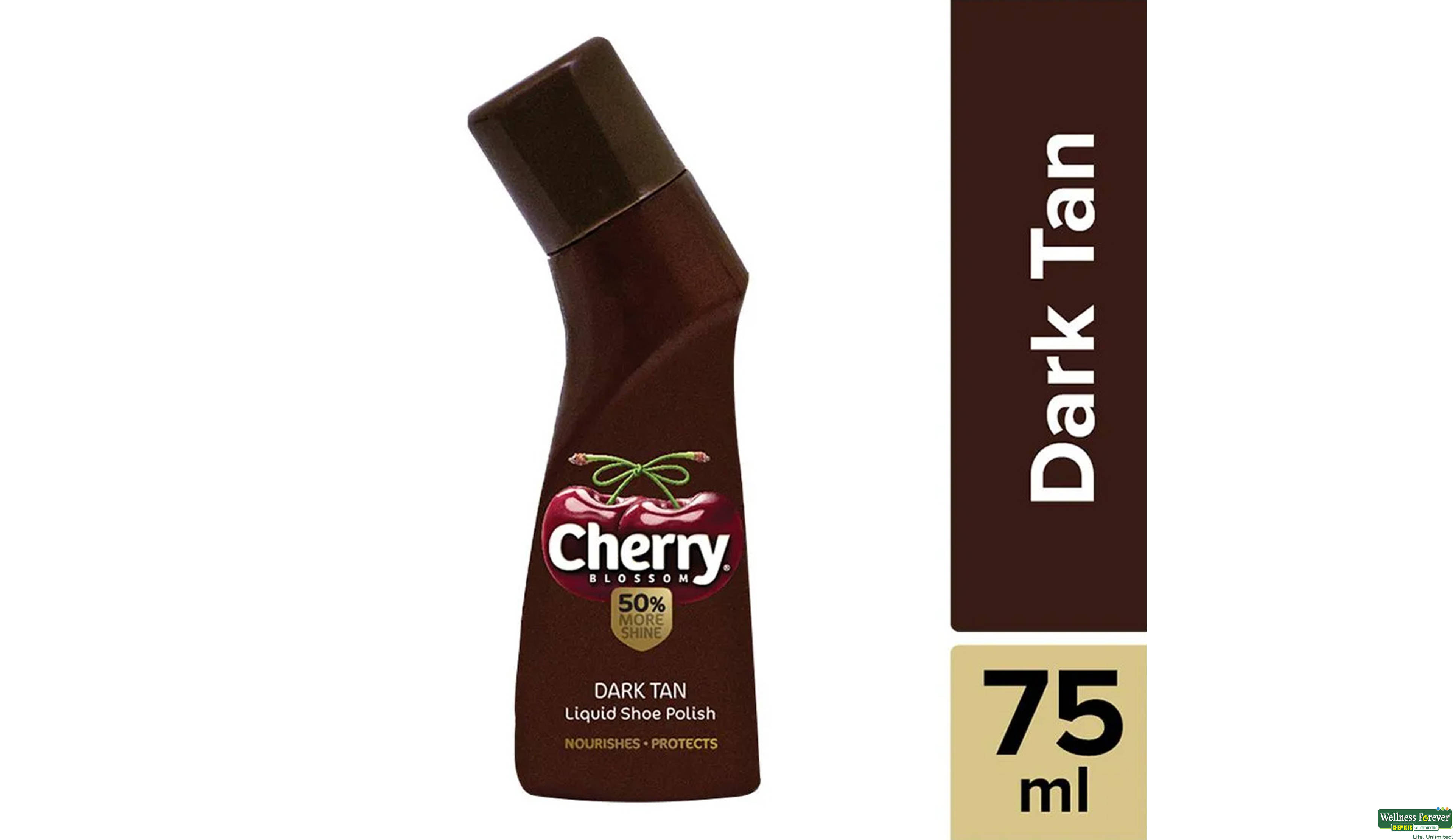 CHERRY SHOE LIQ DARK TAN 75ML- 1, 75ML, 