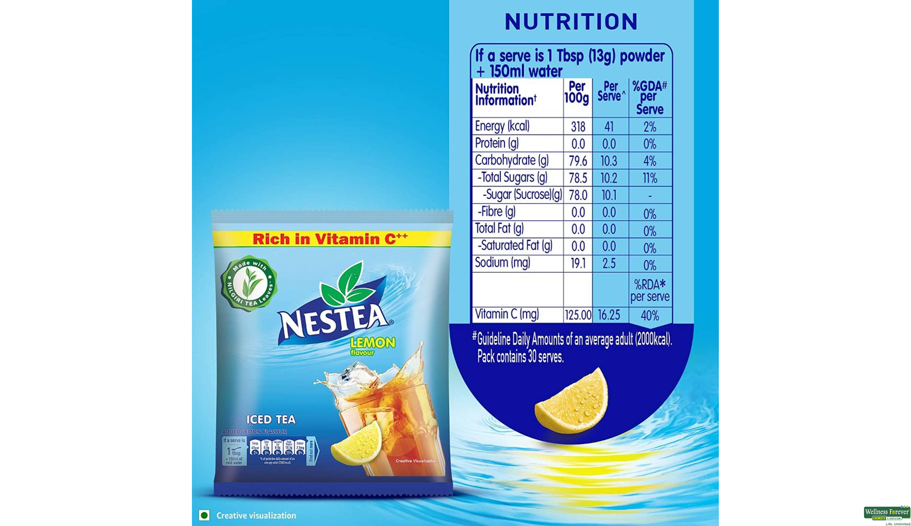 NESTEA ICED TEA LEMON 400GM- 7, 400GM, 