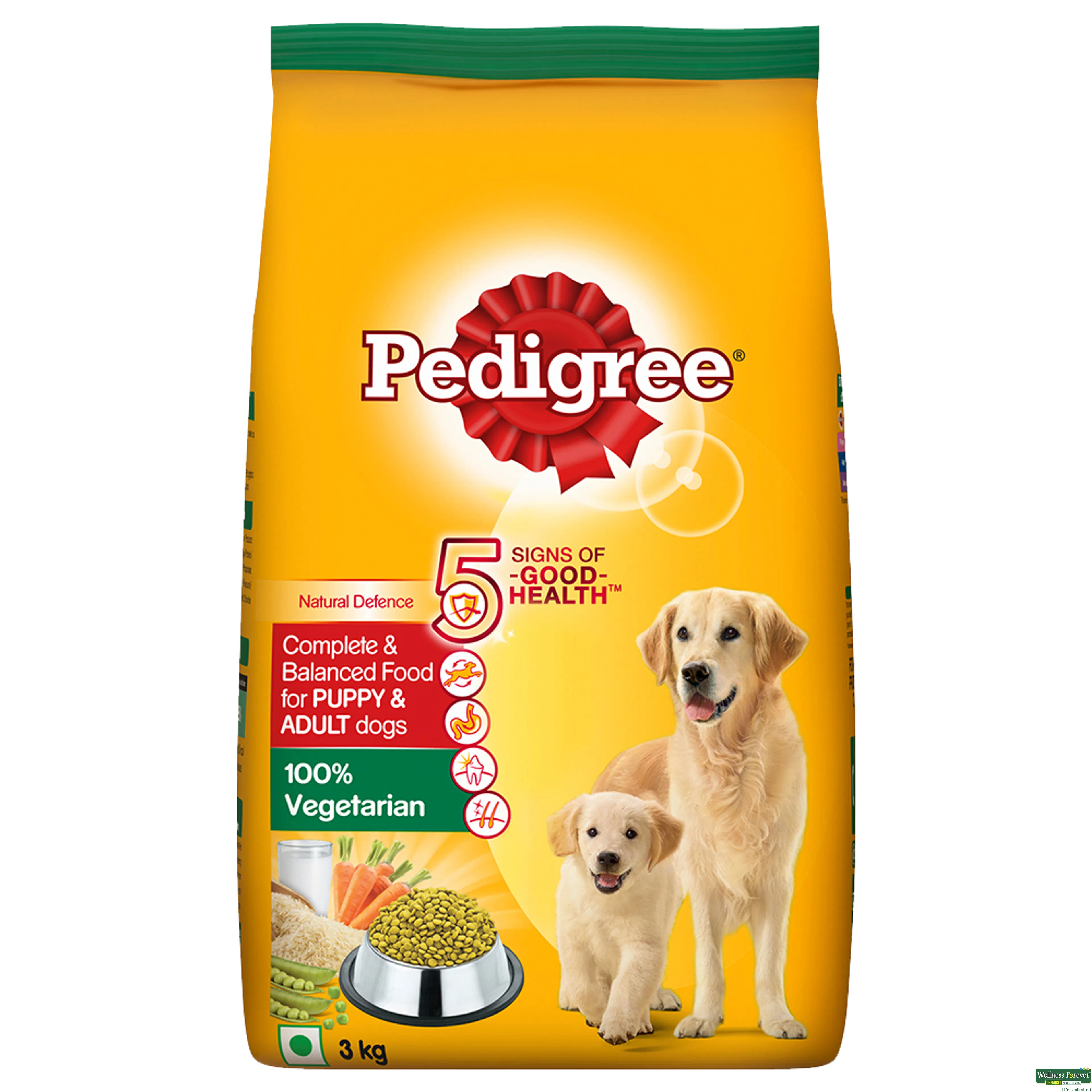 PEDIGREE DOG FOOD ADULT VEGETARIAN 3KG-image