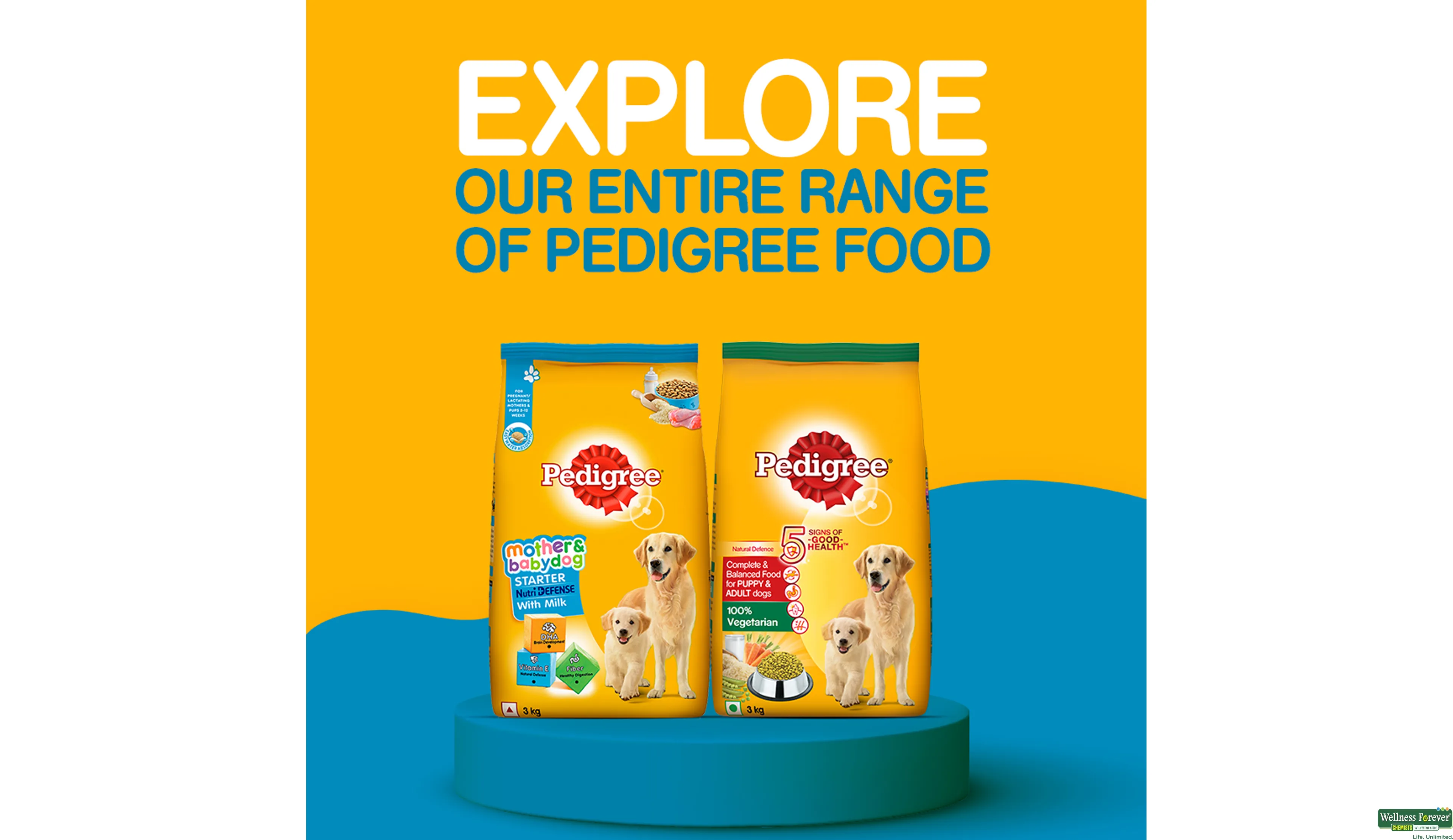 PEDIGREE DOG FOOD ADULT VEGETARIAN 3KG- 3, 3KG, null