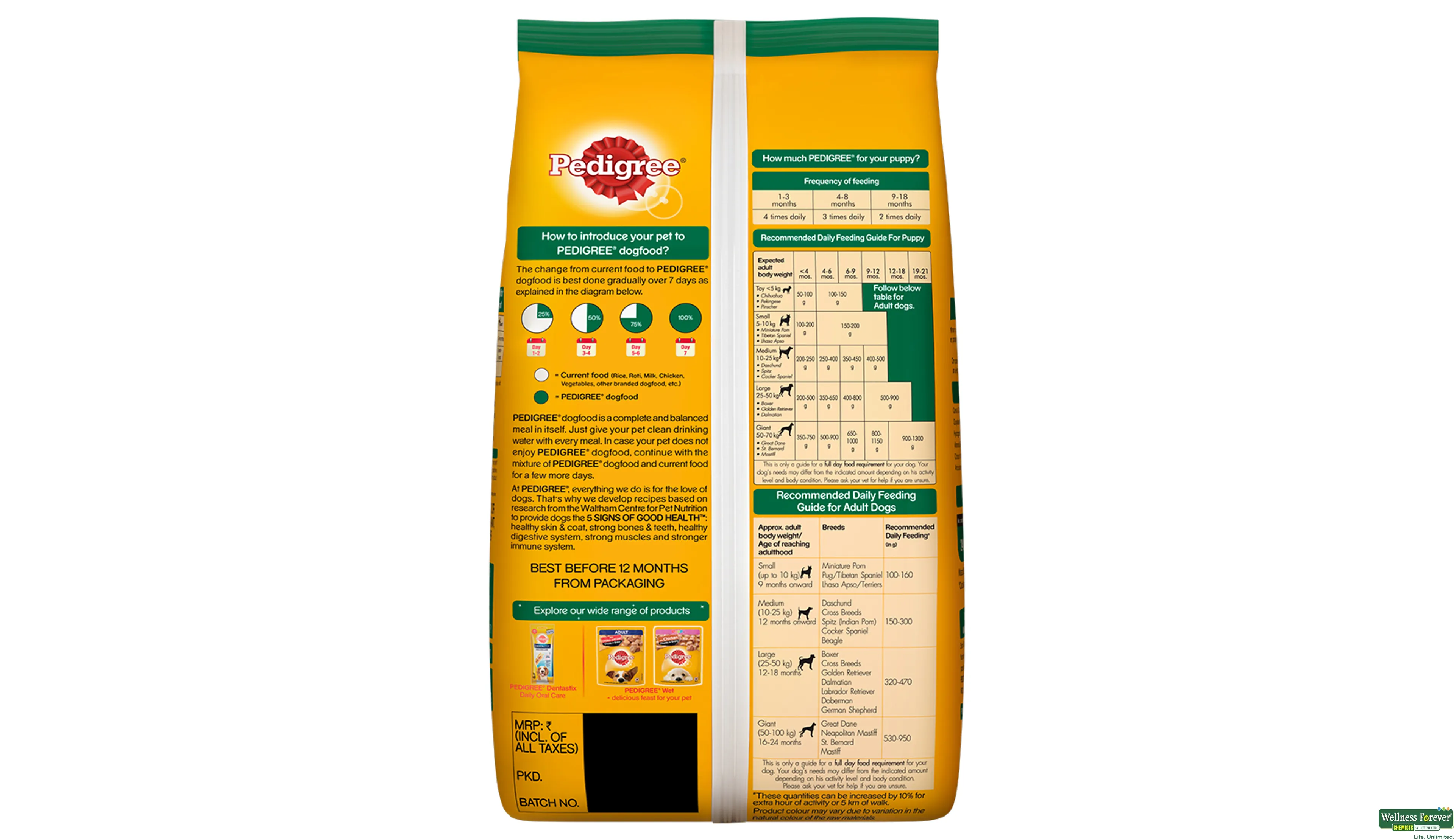 Pedigree 50 kg hot sale