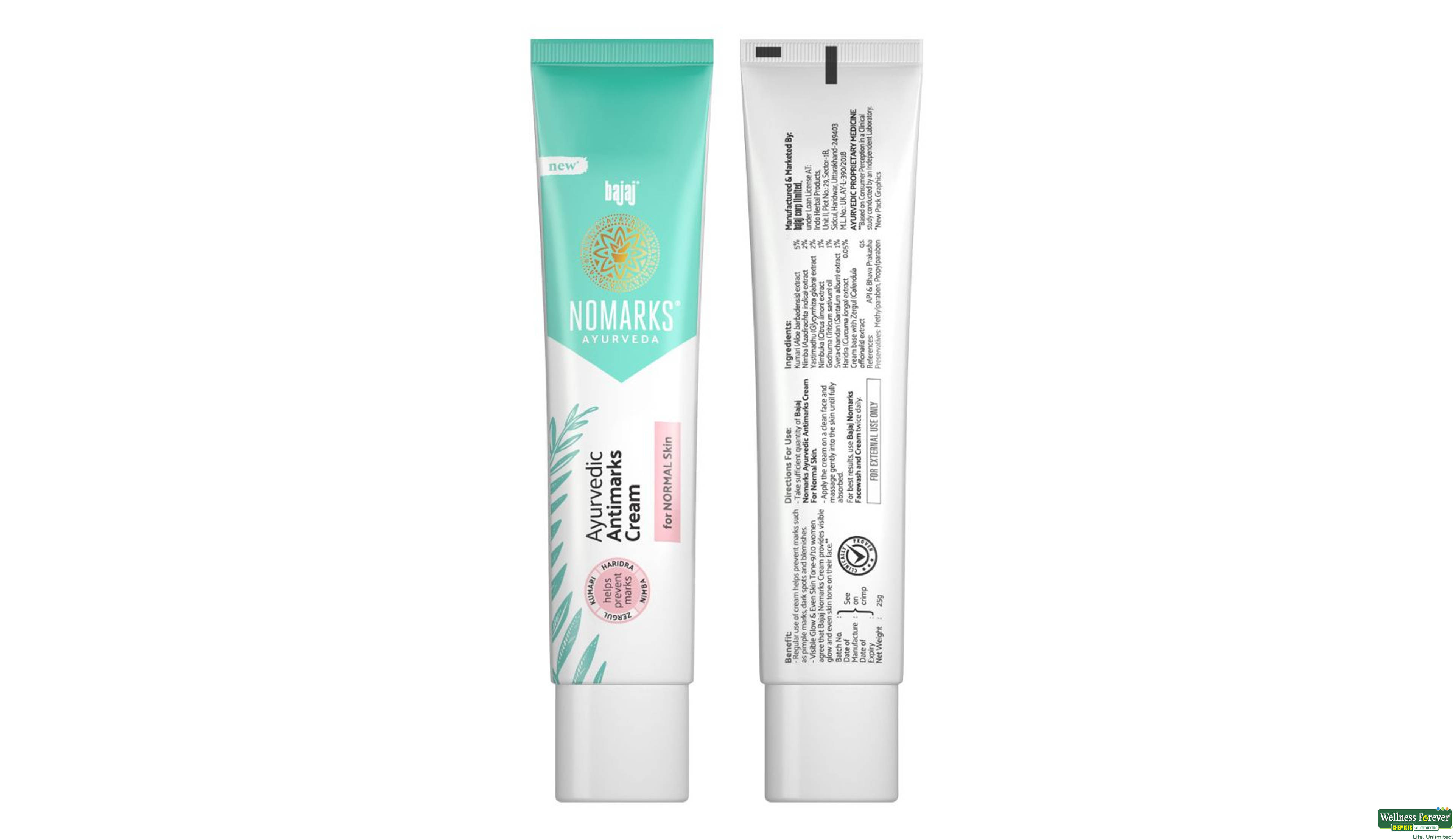 NOMARKS AYUR ANTI CRM FOR NORMAL SK 25GM- 3, 25GM, 