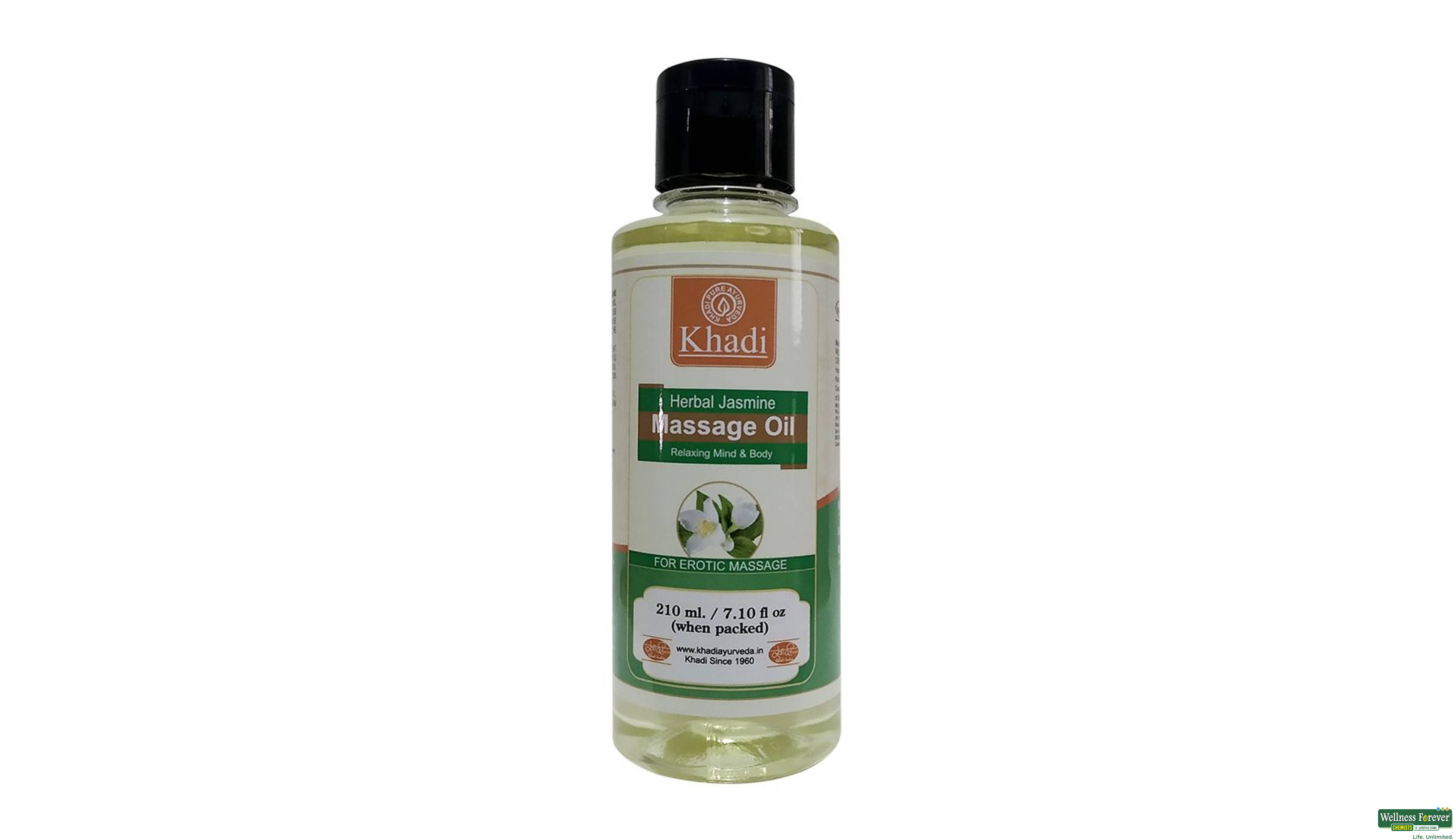 KHADI MASSAGE OIL JASMINE 210ML- 1, 210ML, 