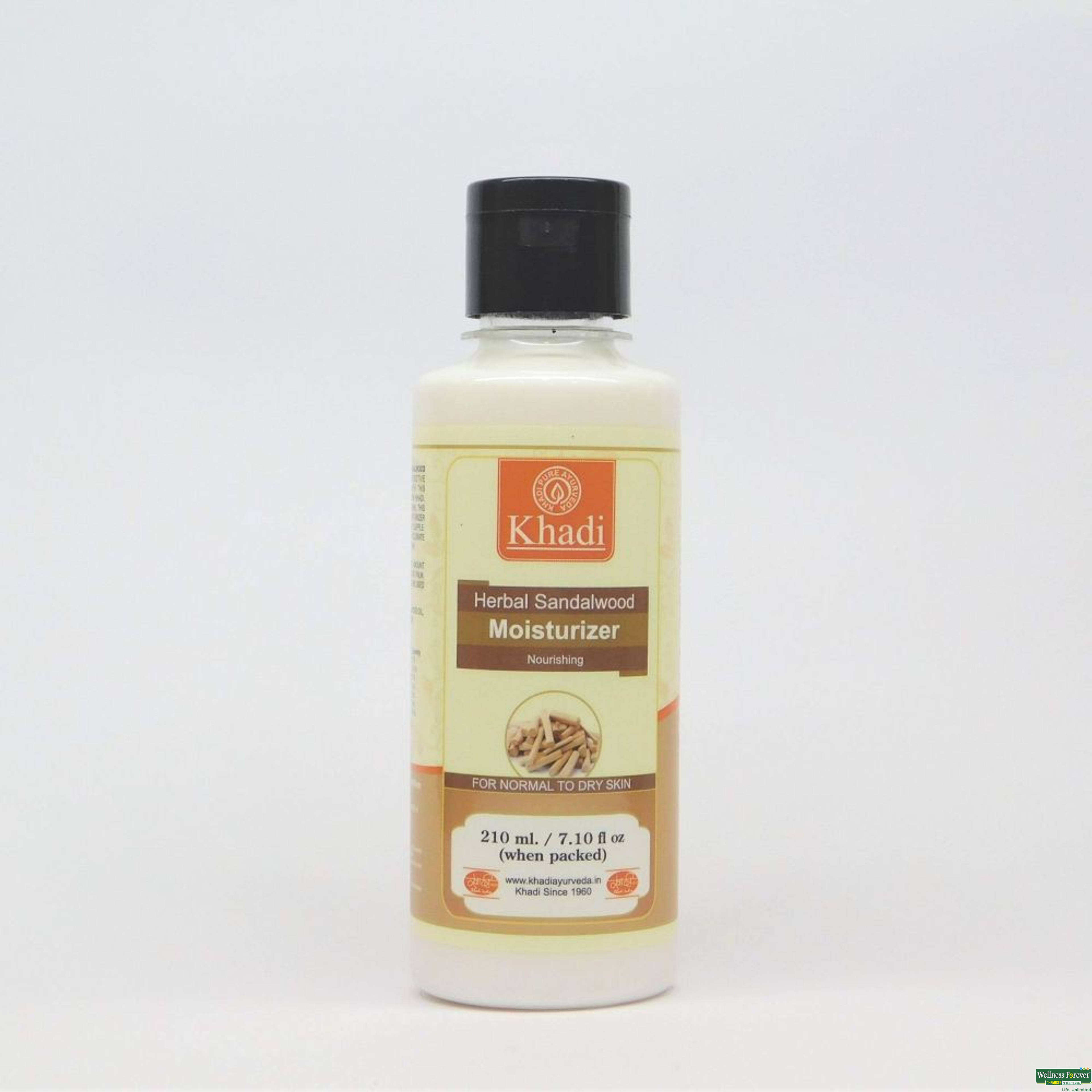 Khadi Natural Moisturizer Sandalwood And Kesar, 210 ml-image