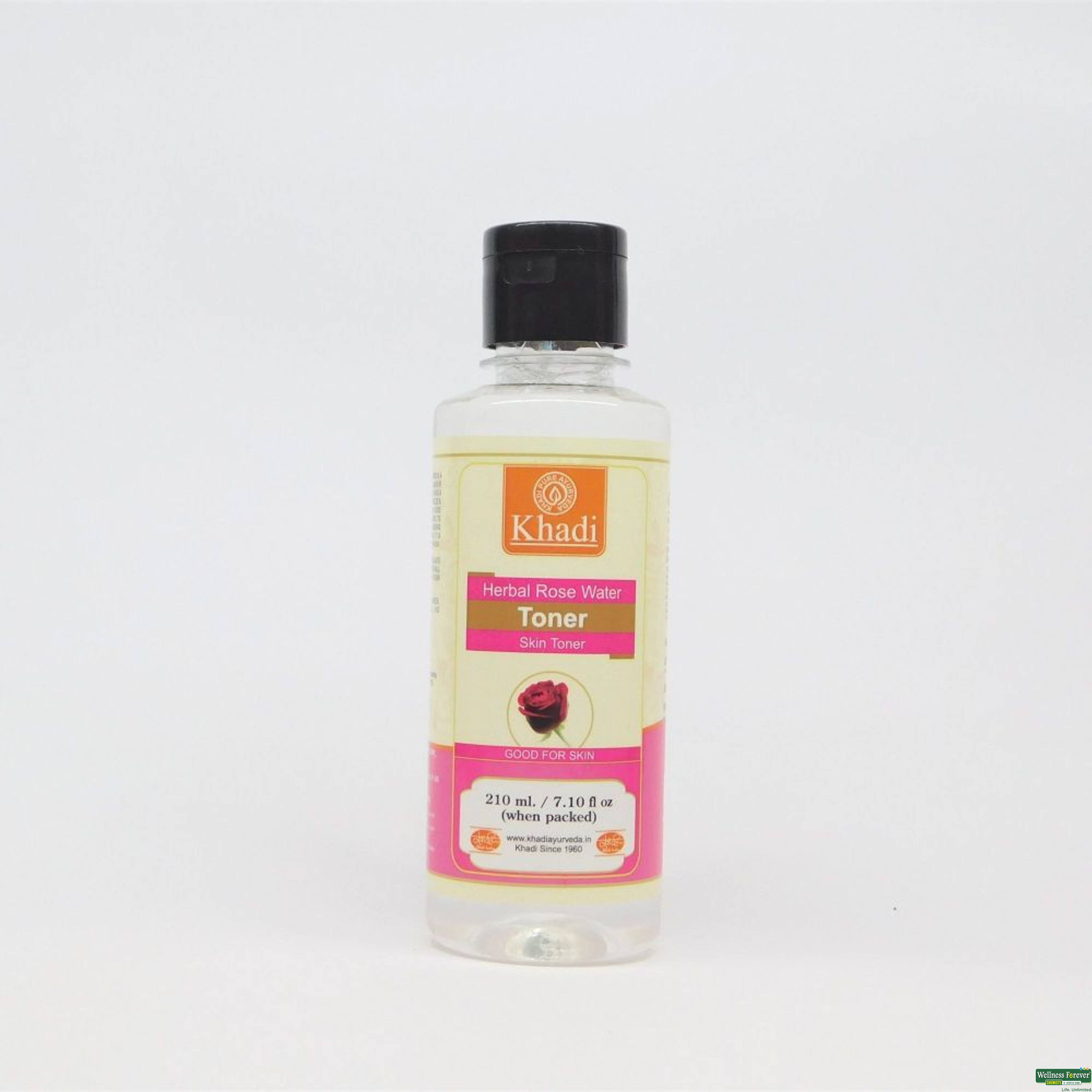 Khadi Natural Herbal Rose Water Skin Toner, 210 ml-image