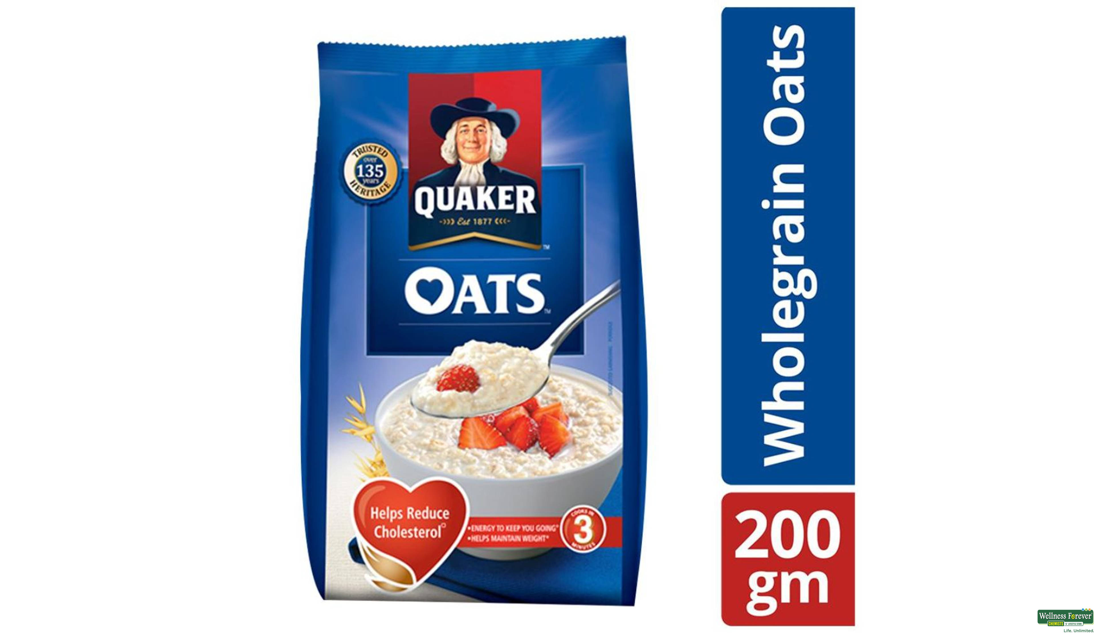 QUAKER OATS NATURAL REF 200GM- 1, 200GM, null